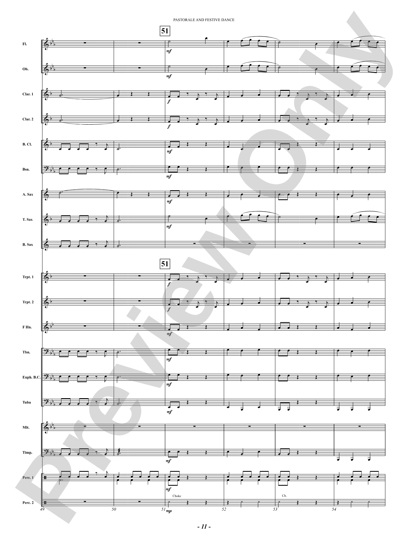 Pastorale And Festive Dance: Concert Band Conductor Score & Parts