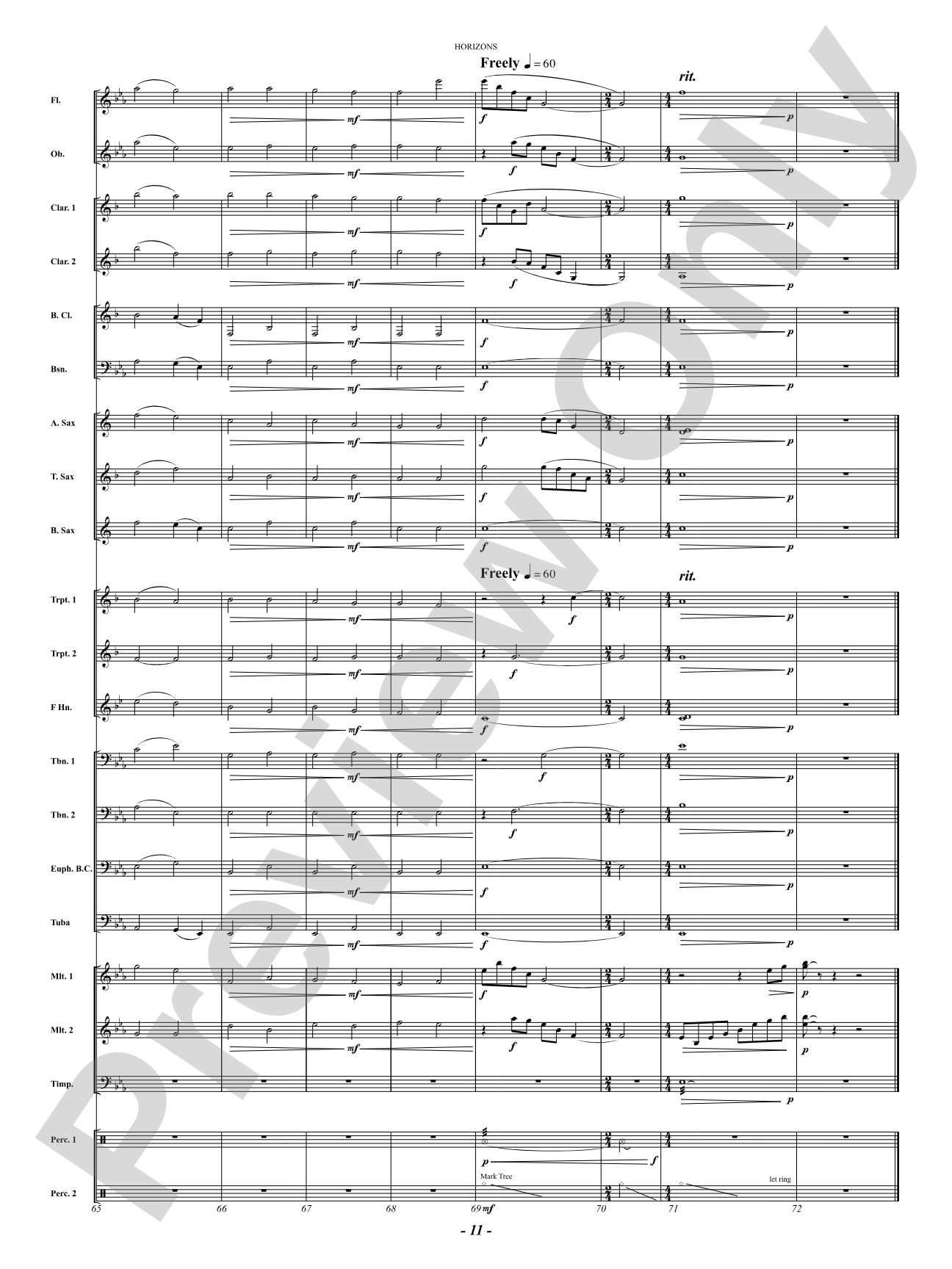 Horizons: Concert Band Conductor Score & Parts