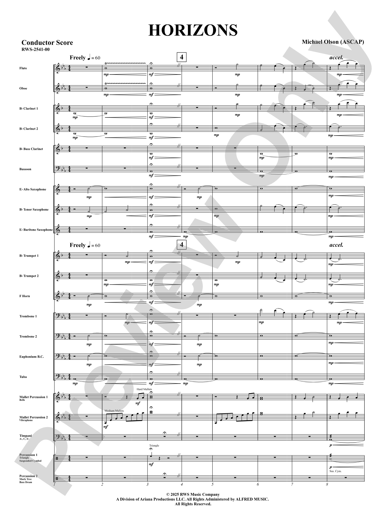 Horizons: Concert Band Conductor Score & Parts