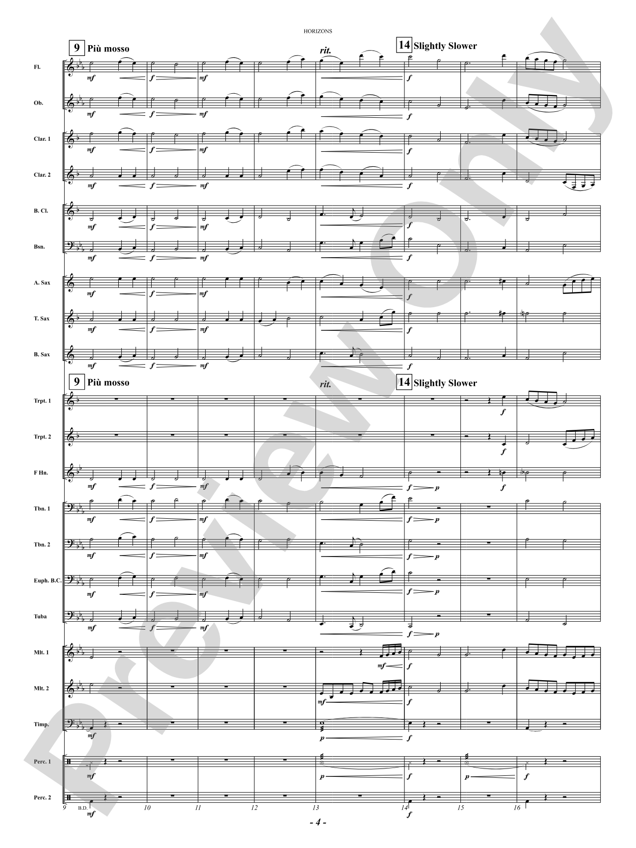 Horizons: Concert Band Conductor Score & Parts