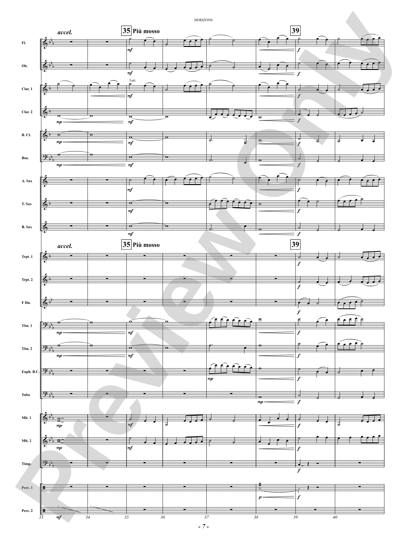 Horizons: Concert Band Conductor Score & Parts