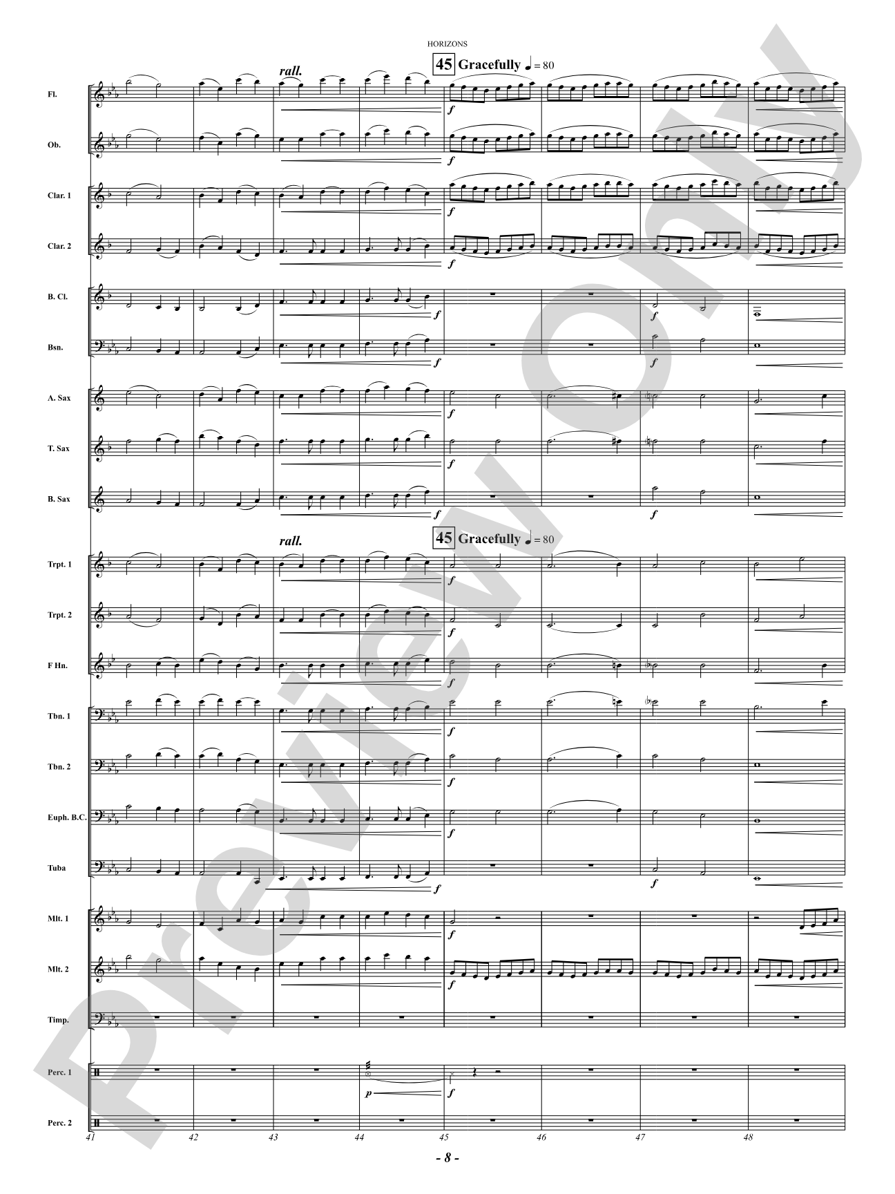 Horizons: Concert Band Conductor Score & Parts
