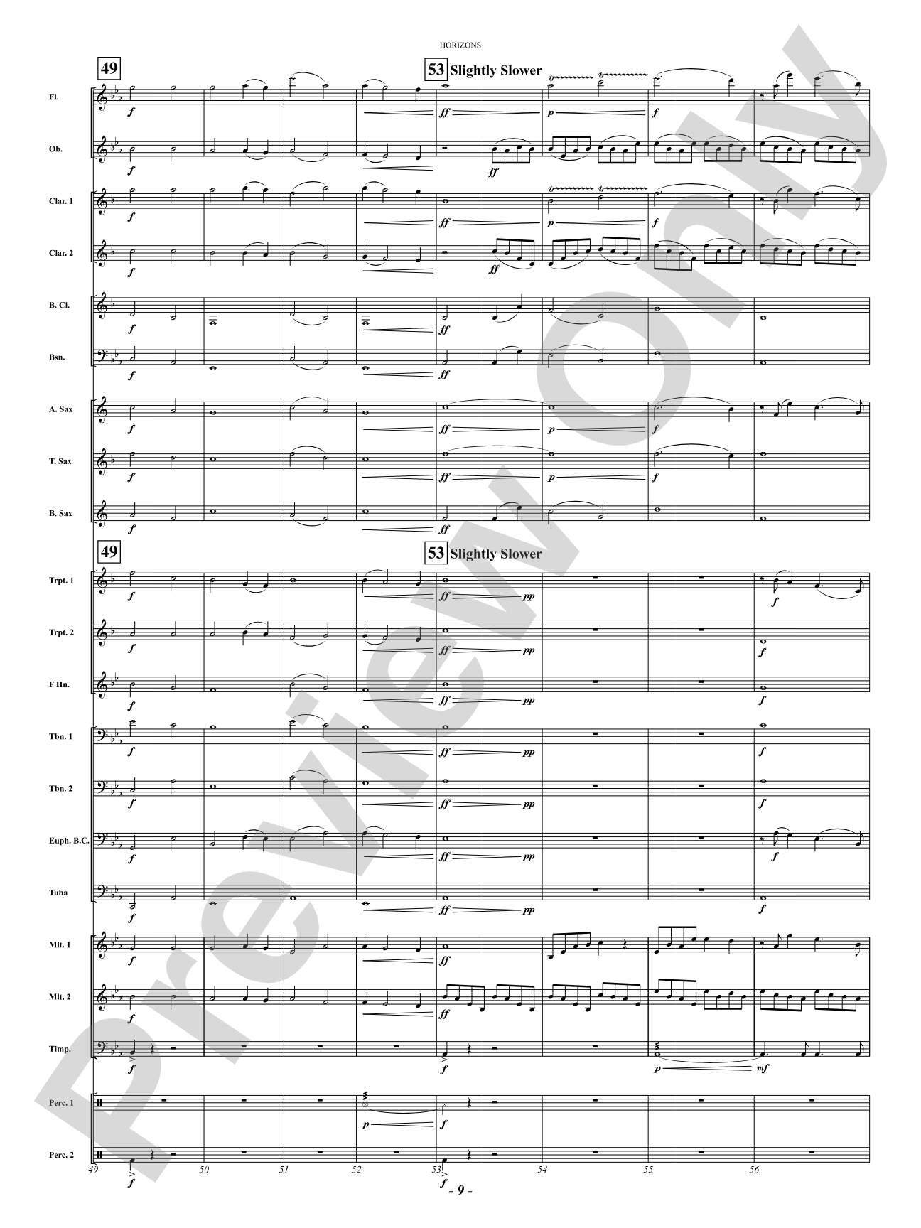 Horizons: Concert Band Conductor Score & Parts