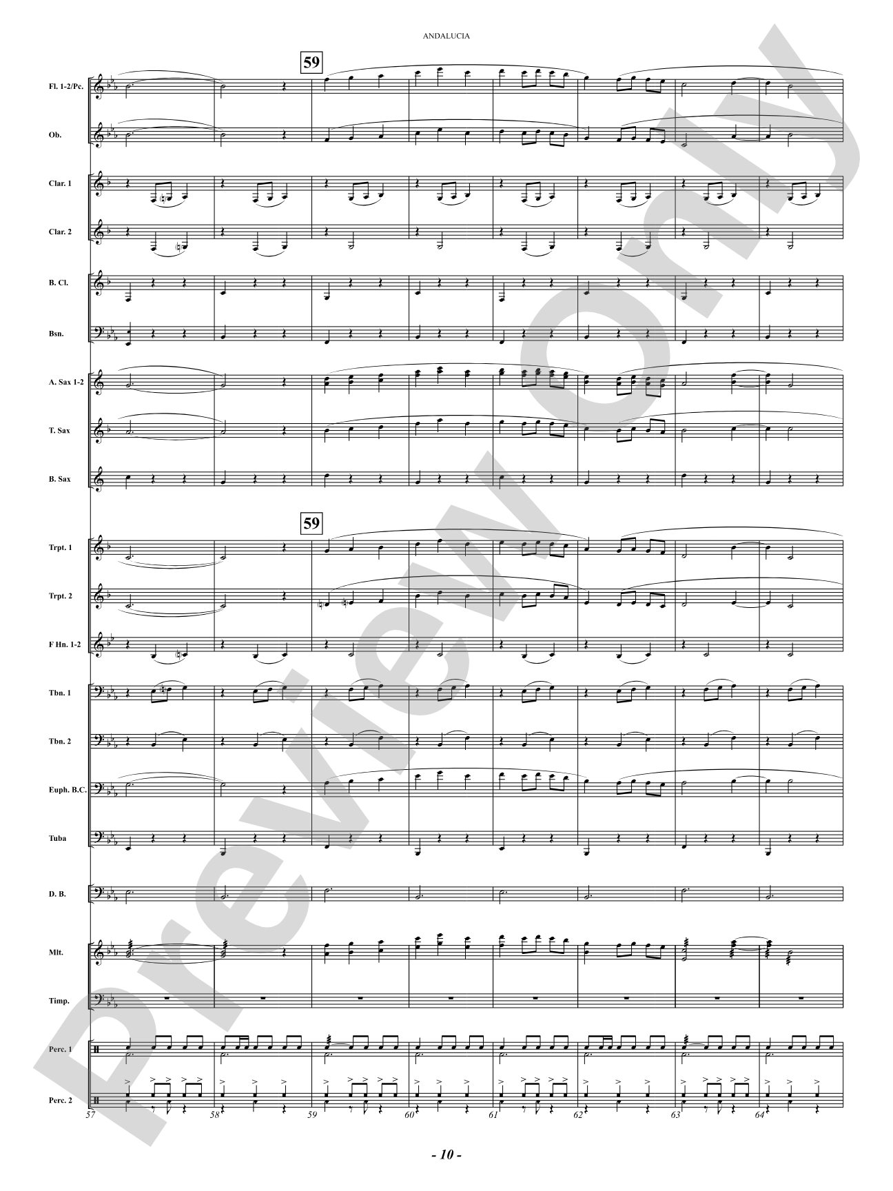 Andalucia: Concert Band Conductor Score & Parts