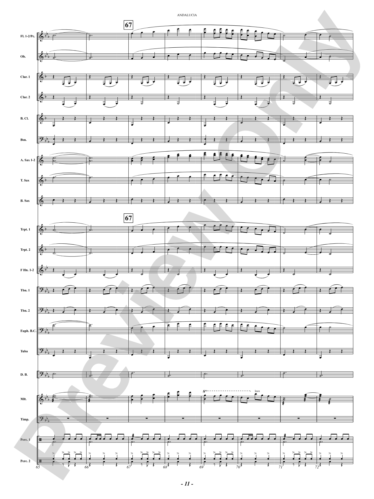 Andalucia: Concert Band Conductor Score & Parts
