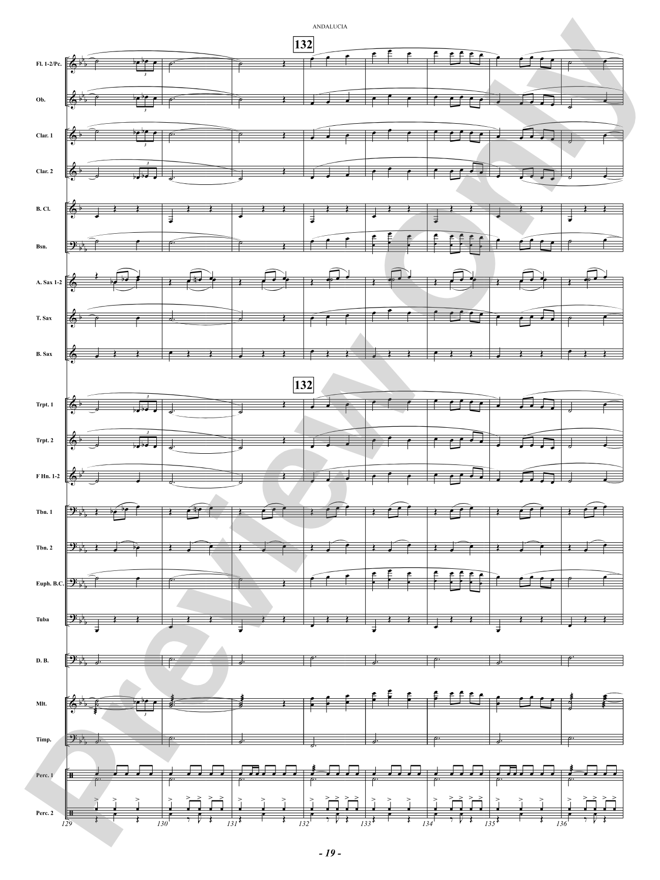 Andalucia: Concert Band Conductor Score & Parts