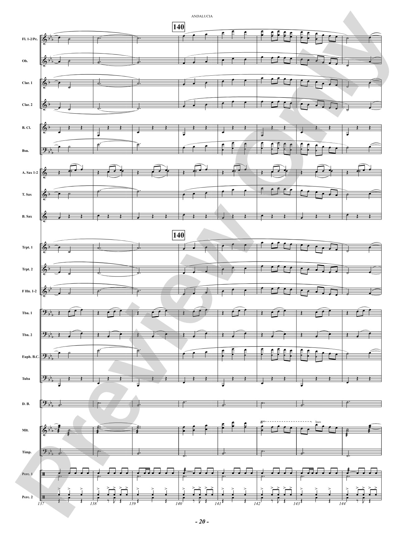 Andalucia: Concert Band Conductor Score & Parts