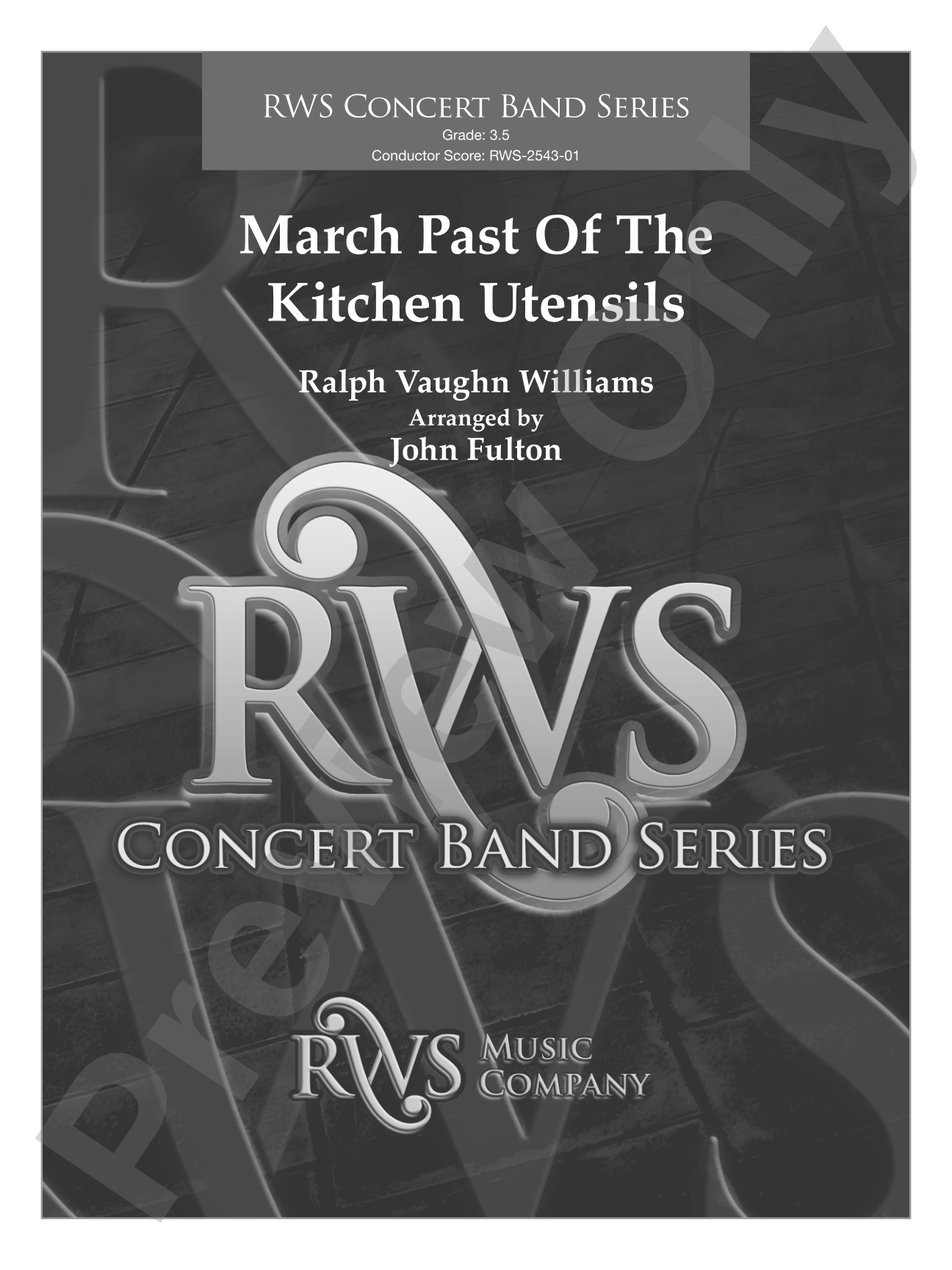 March Past Of The Kitchen Utensils: Concert Band Conductor Score & Parts