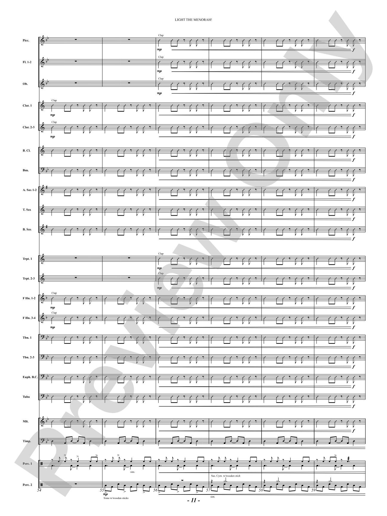 Light The Menorah!: Concert Band Conductor Score & Parts
