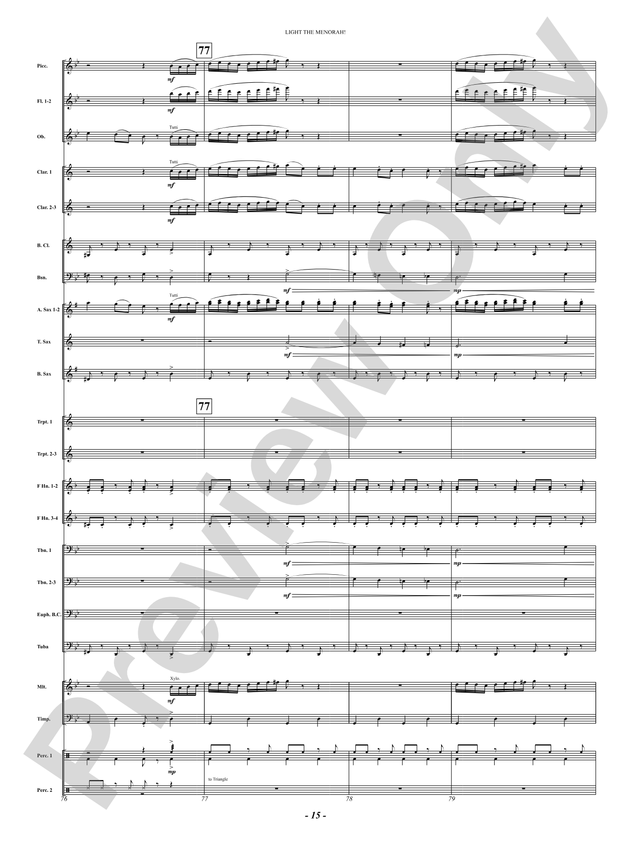 Light The Menorah!: Concert Band Conductor Score & Parts