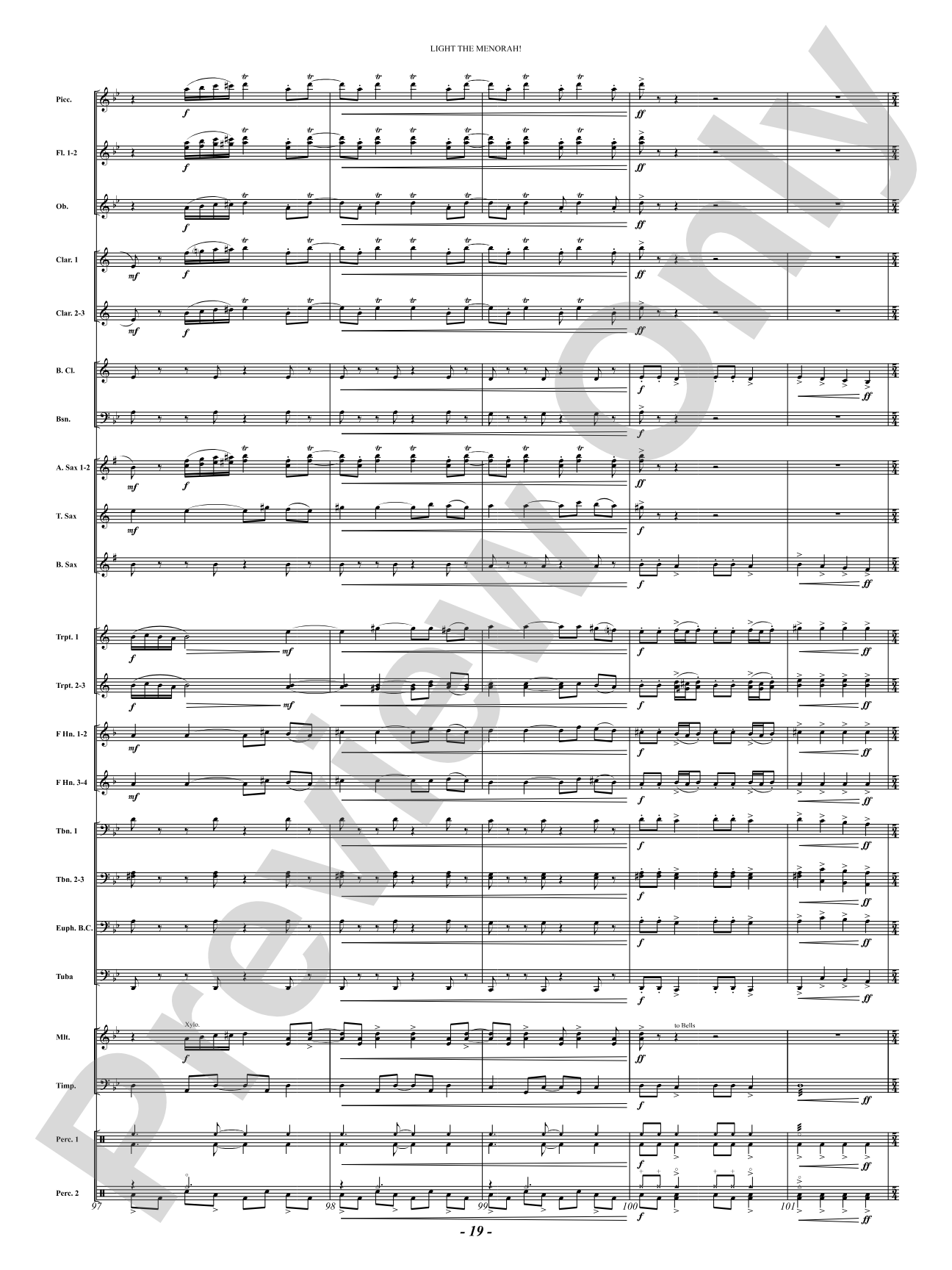 Light The Menorah!: Concert Band Conductor Score & Parts