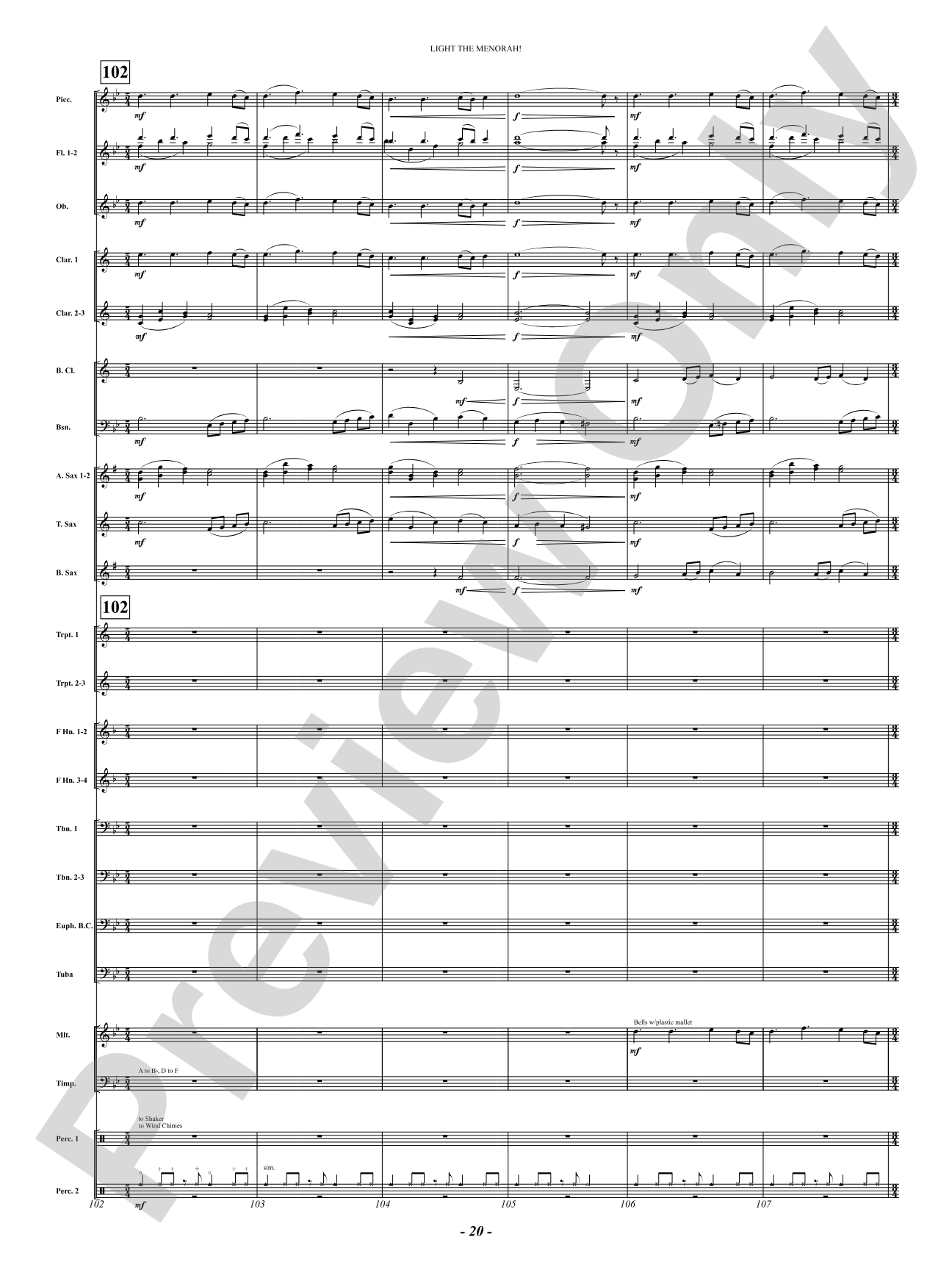 Light The Menorah!: Concert Band Conductor Score & Parts