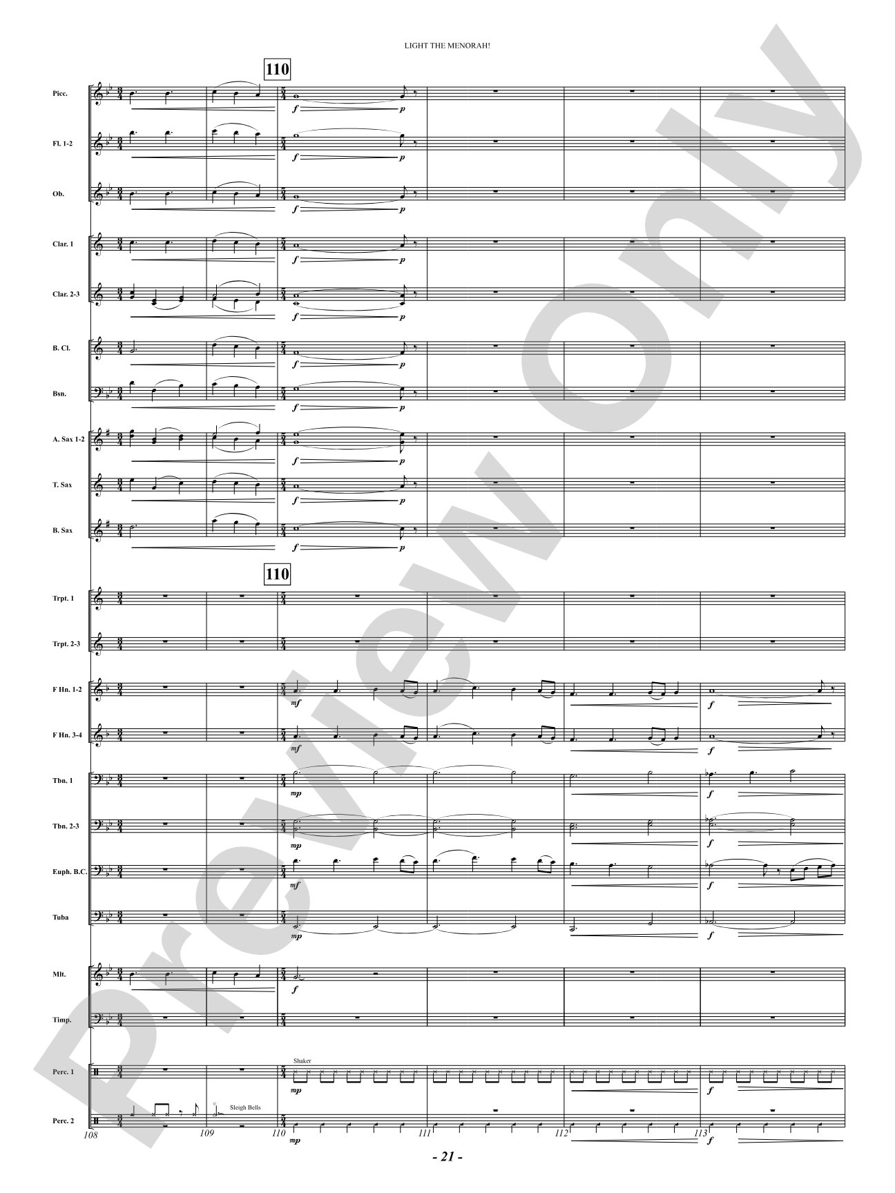 Light The Menorah!: Concert Band Conductor Score & Parts