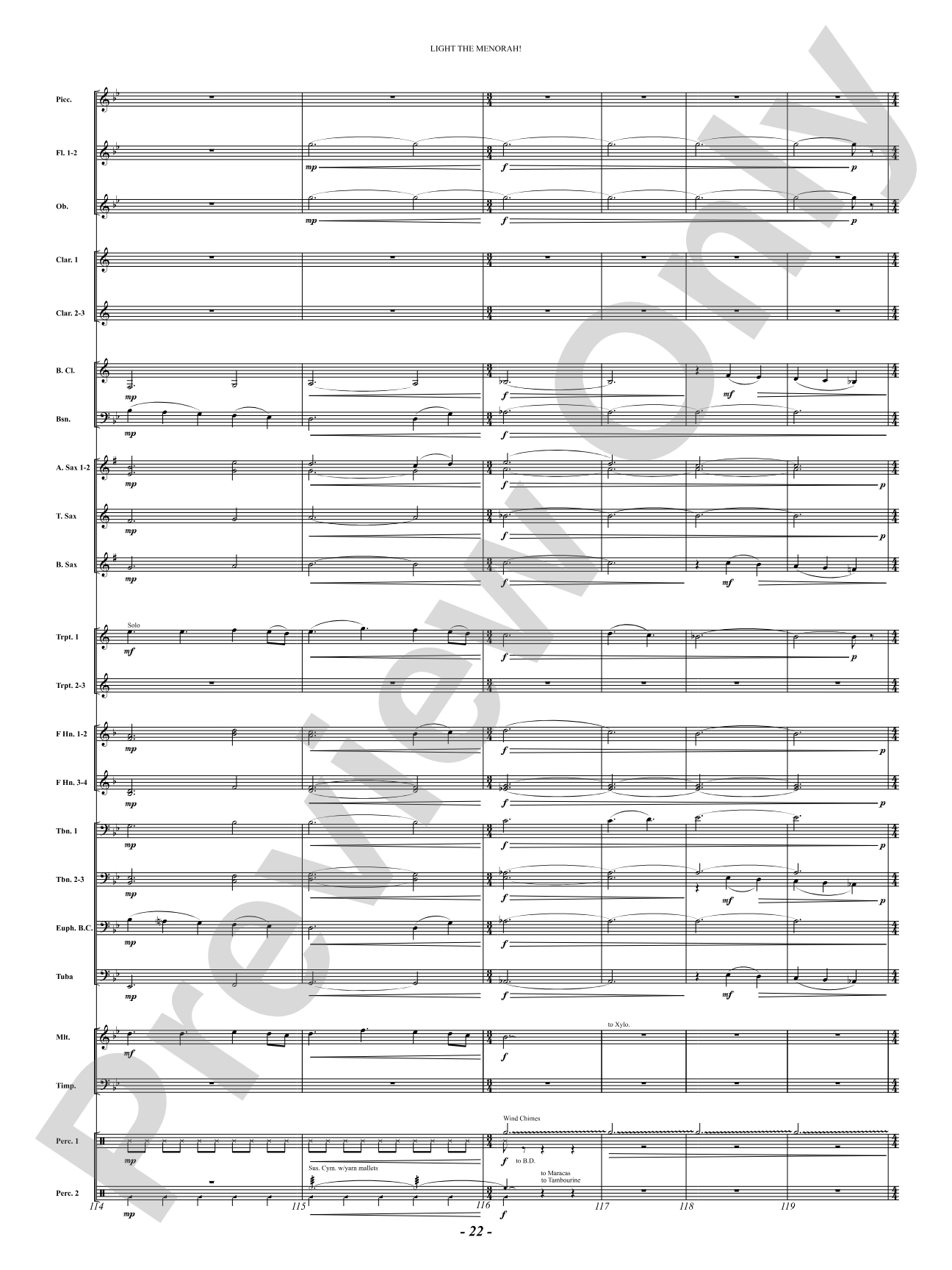 Light The Menorah!: Concert Band Conductor Score & Parts