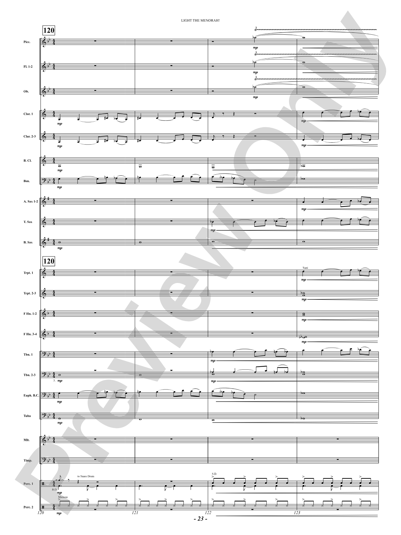 Light The Menorah!: Concert Band Conductor Score & Parts