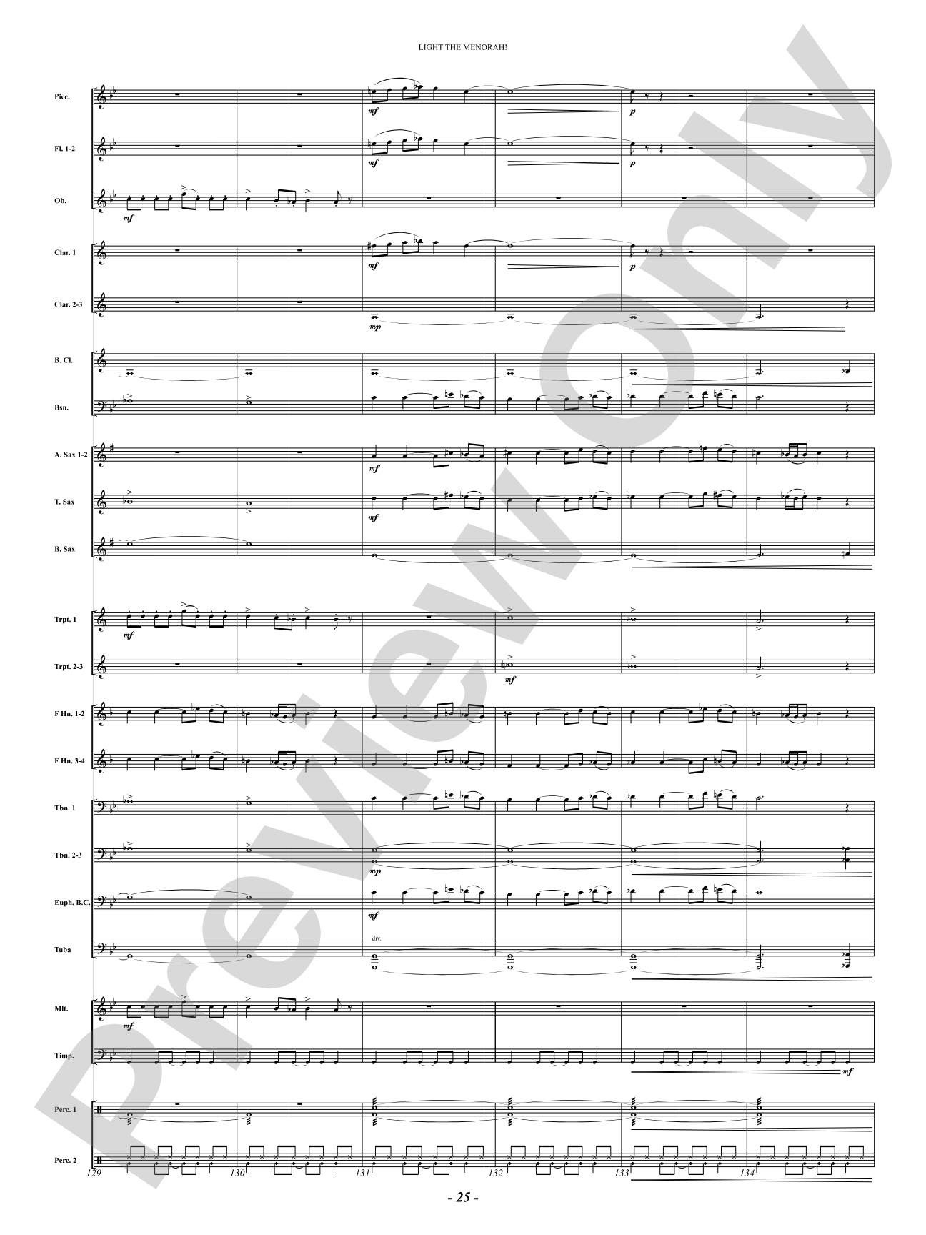 Light The Menorah!: Concert Band Conductor Score & Parts