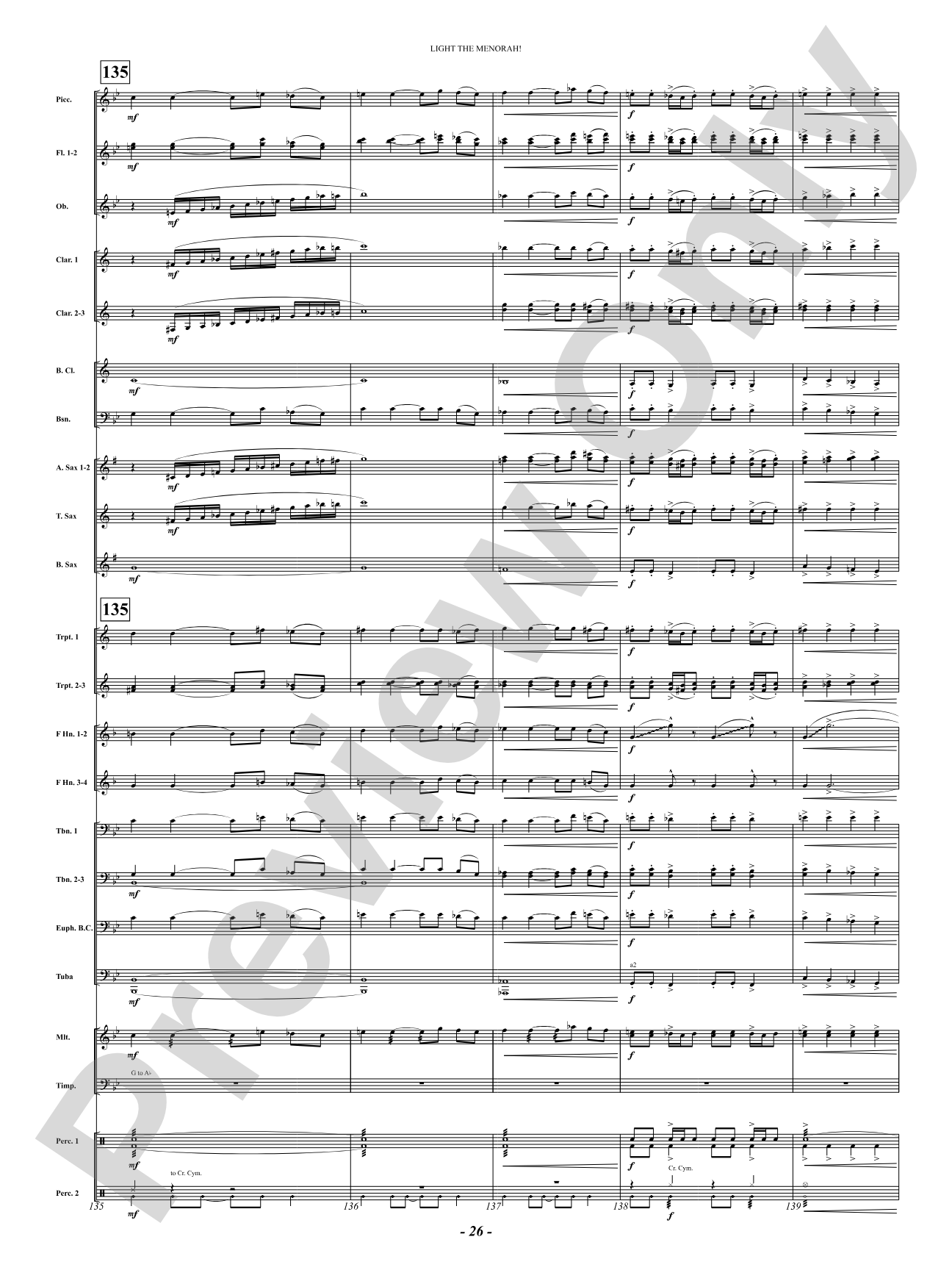 Light The Menorah!: Concert Band Conductor Score & Parts