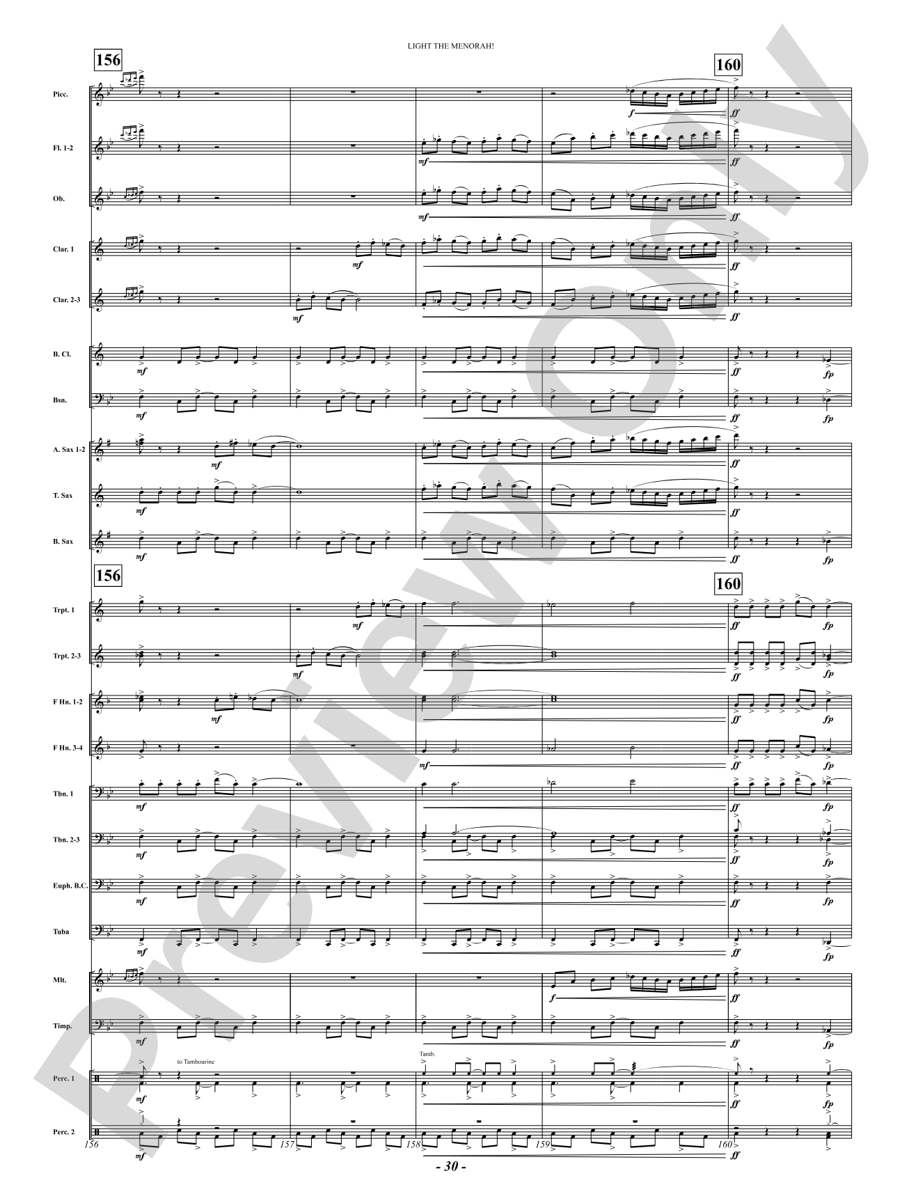 Light The Menorah!: Concert Band Conductor Score & Parts