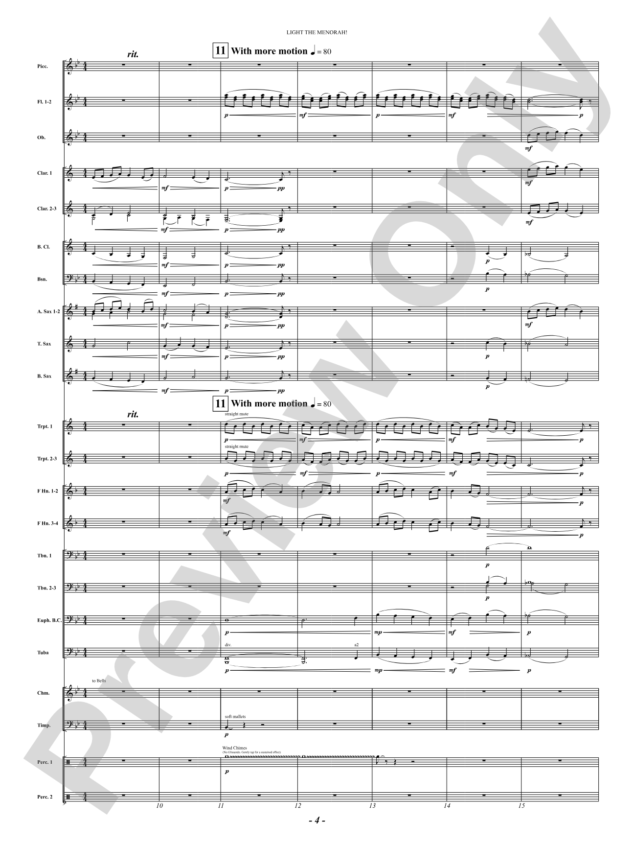 Light The Menorah!: Concert Band Conductor Score & Parts