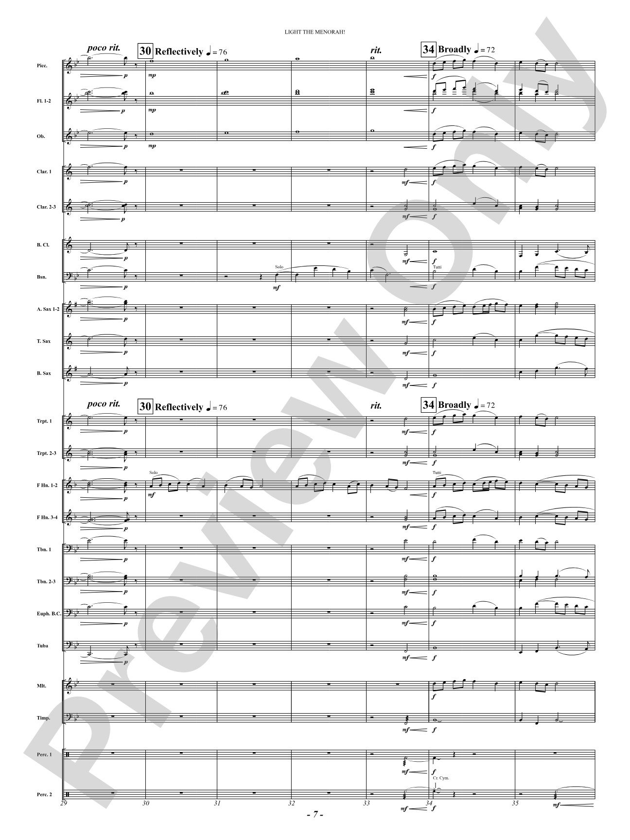 Light The Menorah!: Concert Band Conductor Score & Parts