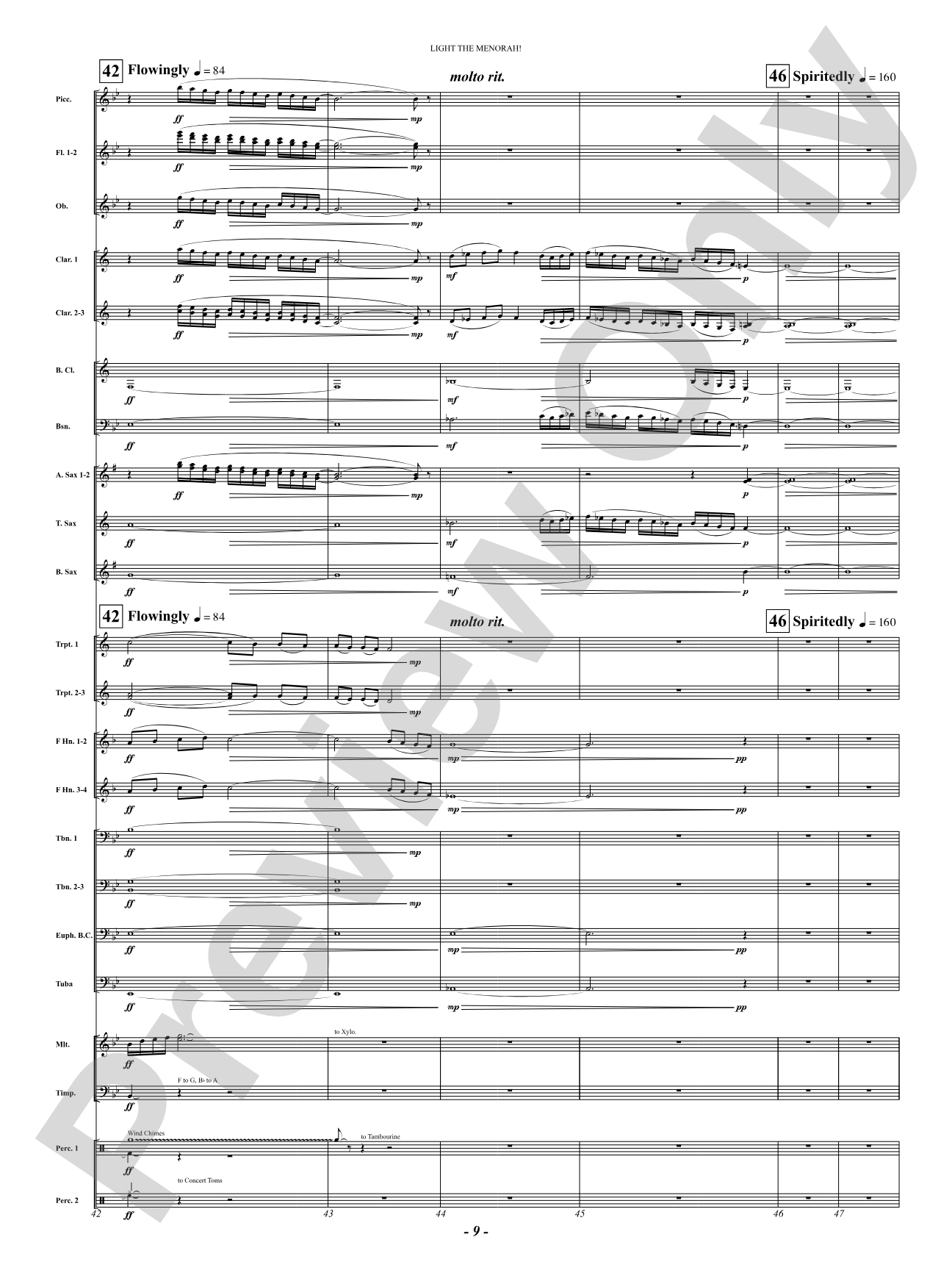 Light The Menorah!: Concert Band Conductor Score & Parts