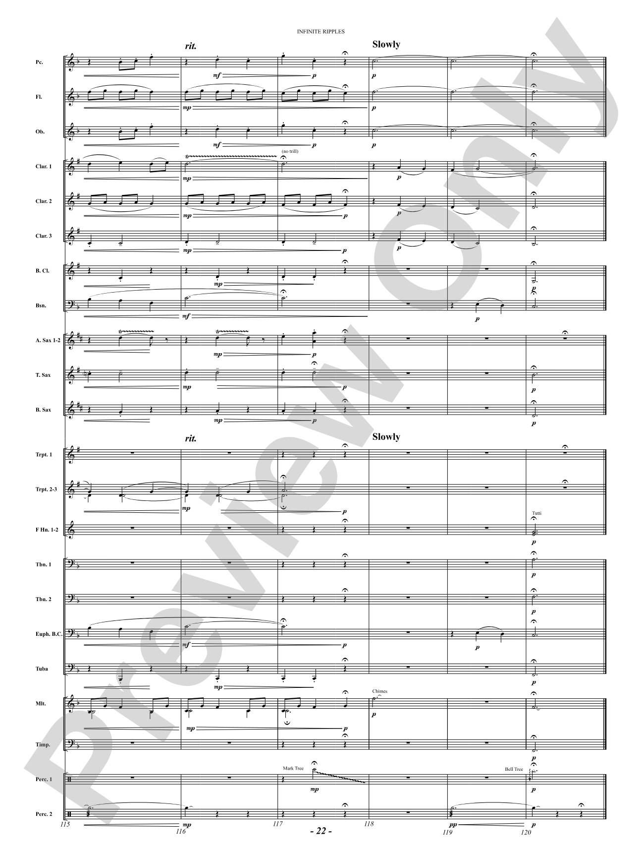 Infinite Ripples: Concert Band Conductor Score & Parts