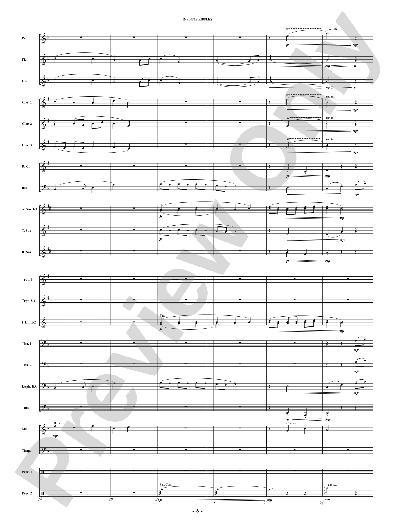Infinite Ripples: Concert Band Conductor Score & Parts