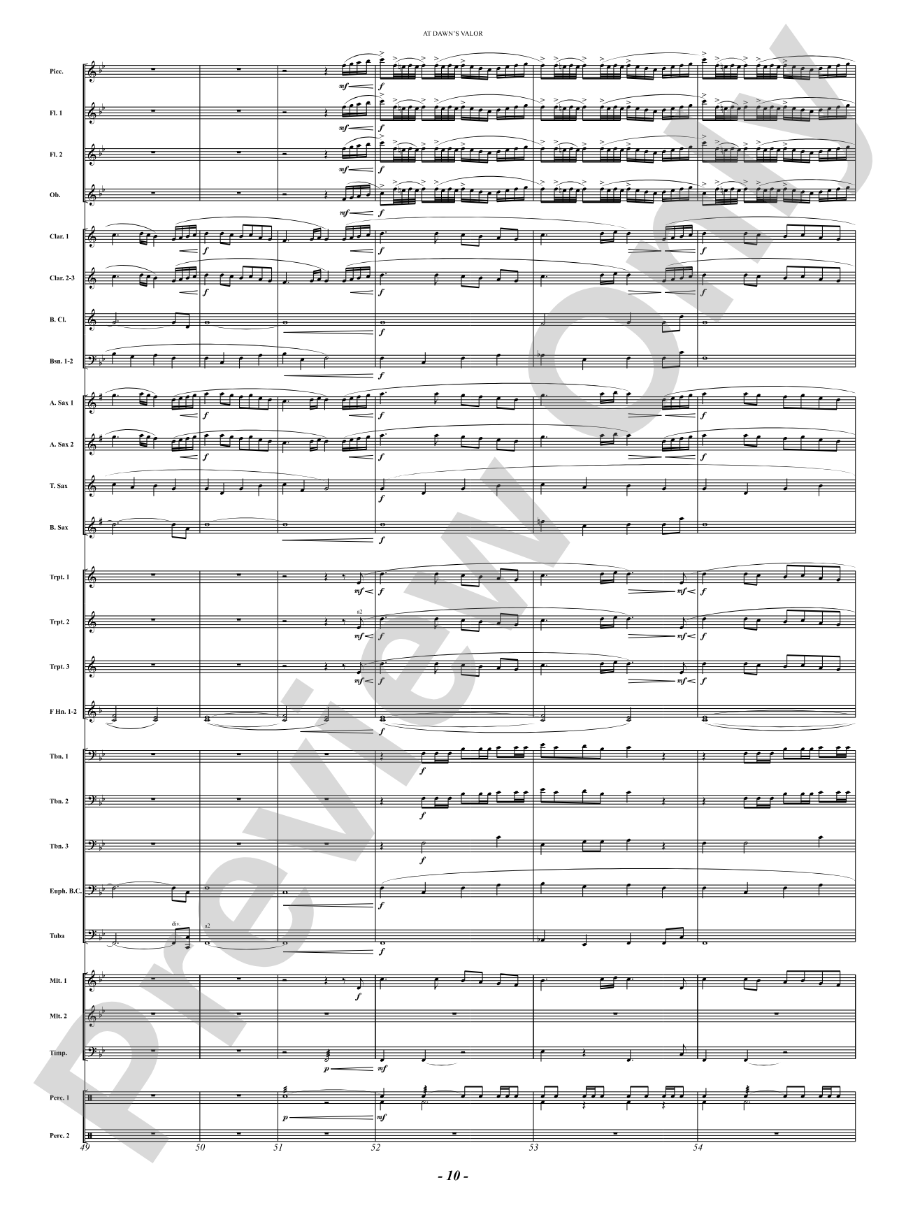 At Dawn's Valor (A Tribute to Courage and Sacrifice): Concert Band Conductor Score & Parts
