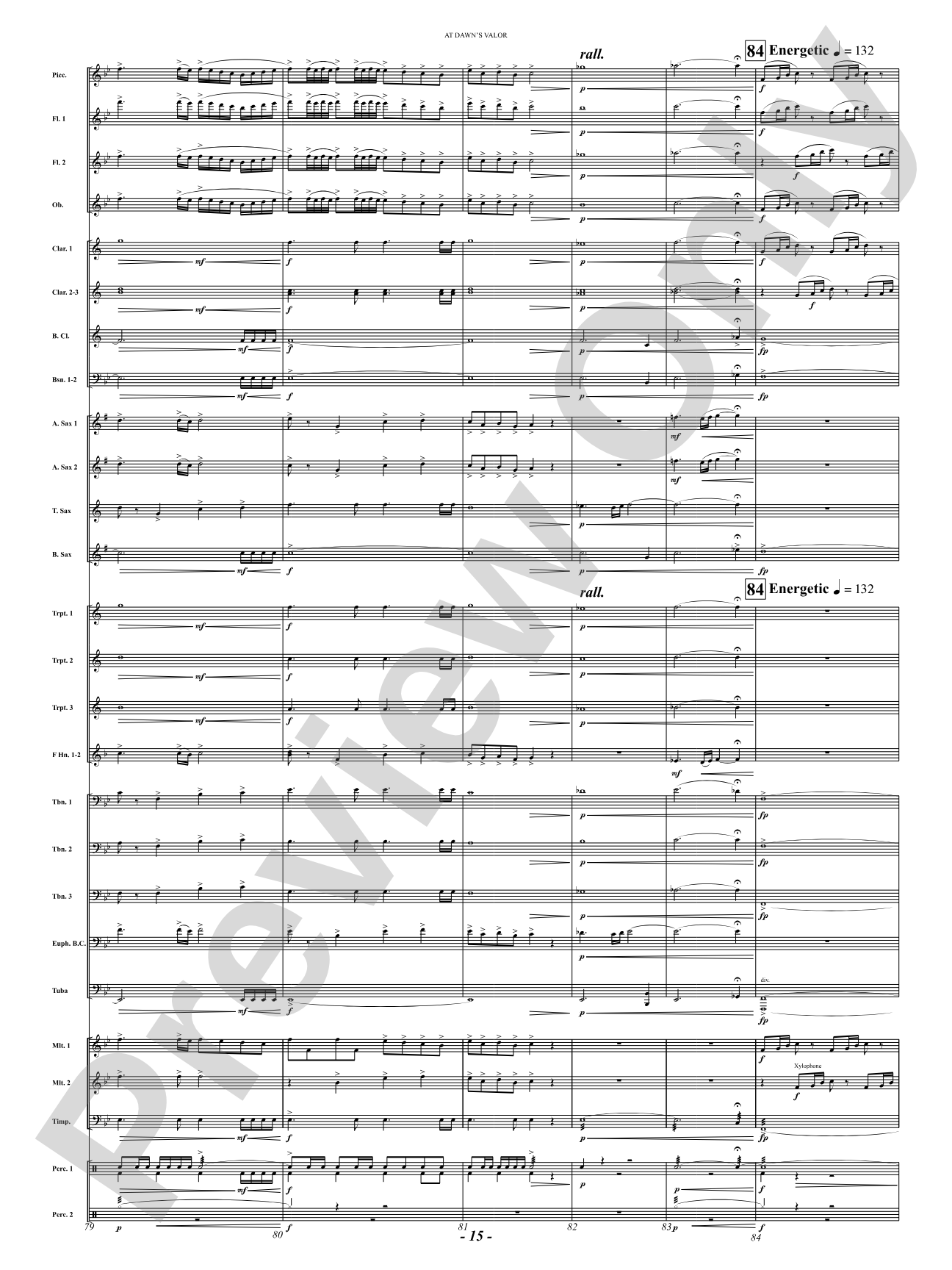 At Dawn's Valor (A Tribute to Courage and Sacrifice): Concert Band Conductor Score & Parts