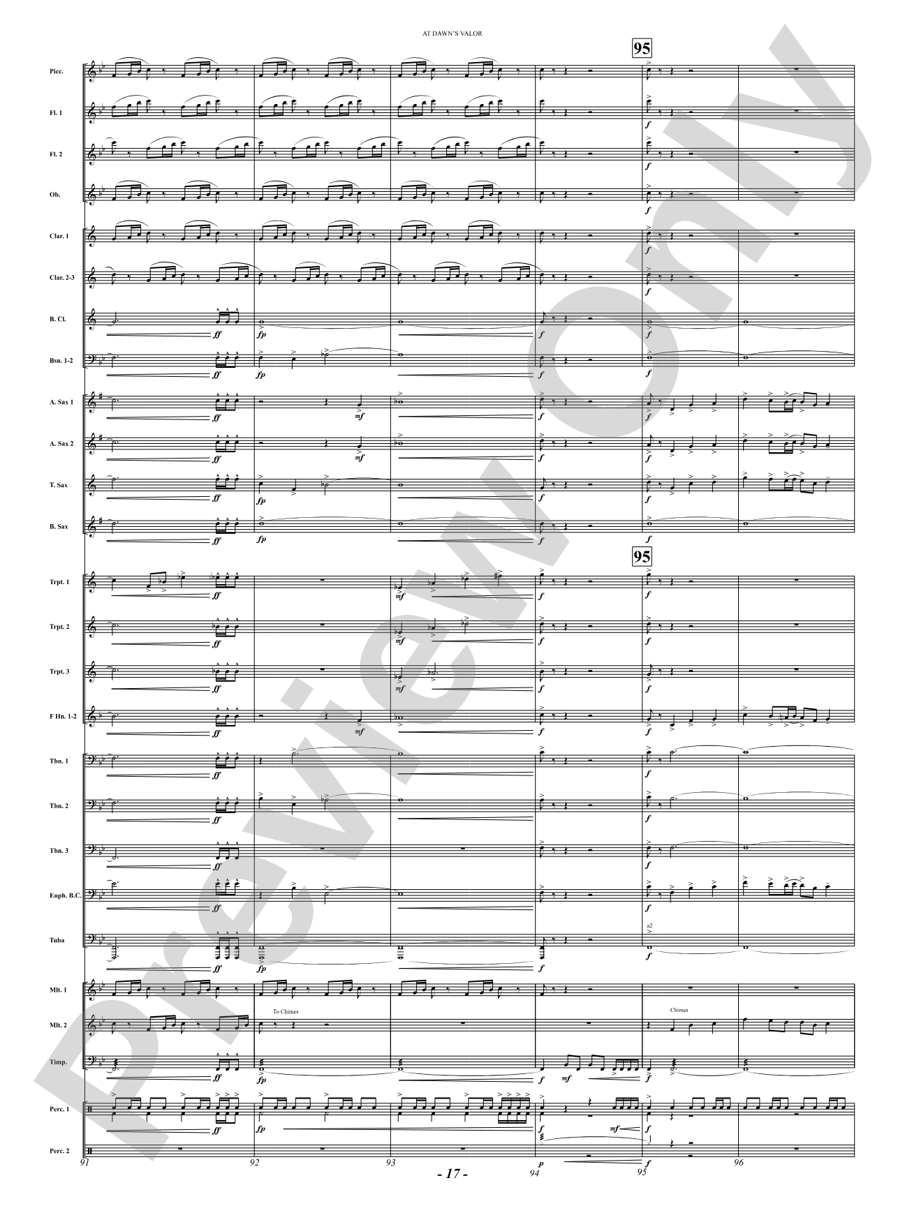 At Dawn's Valor (A Tribute to Courage and Sacrifice): Concert Band Conductor Score & Parts