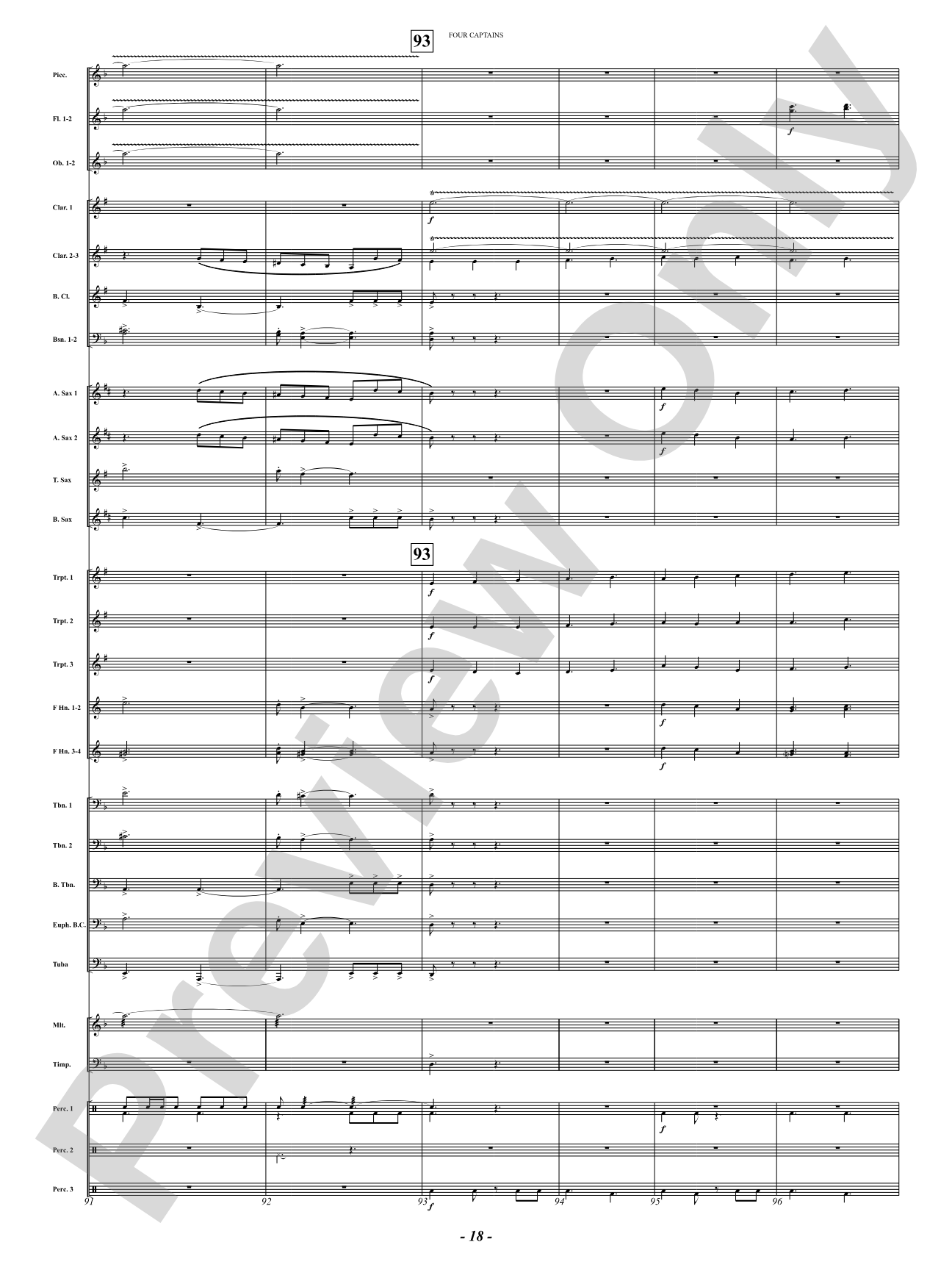 Four Captains (A Pirate Story): Concert Band Conductor Score & Parts