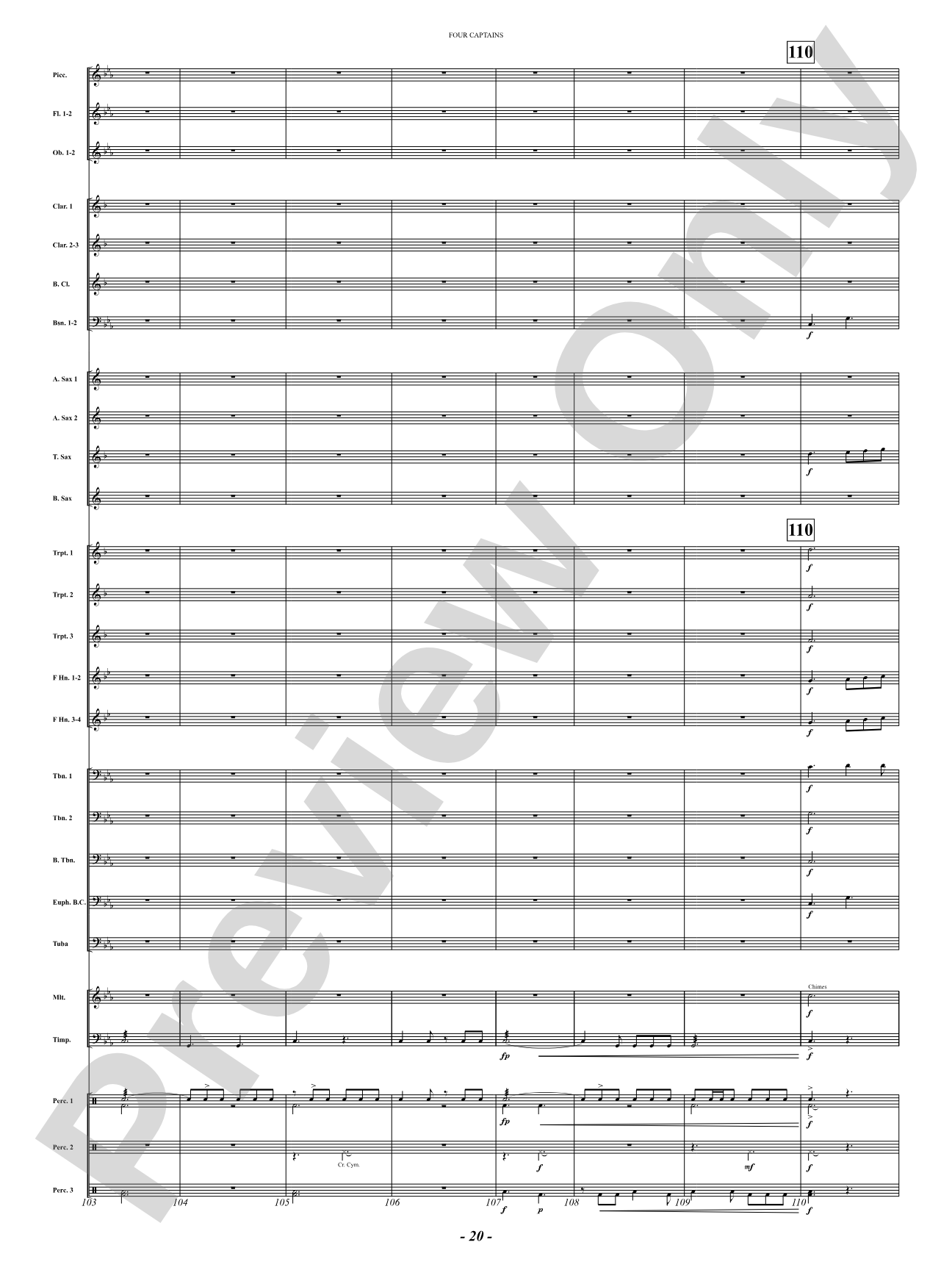 Four Captains (A Pirate Story): Concert Band Conductor Score & Parts