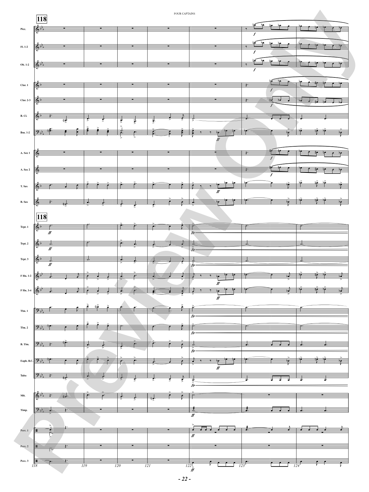 Four Captains (A Pirate Story): Concert Band Conductor Score & Parts