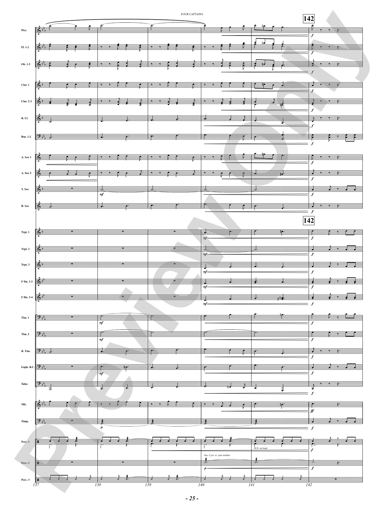 Four Captains (A Pirate Story): Concert Band Conductor Score & Parts