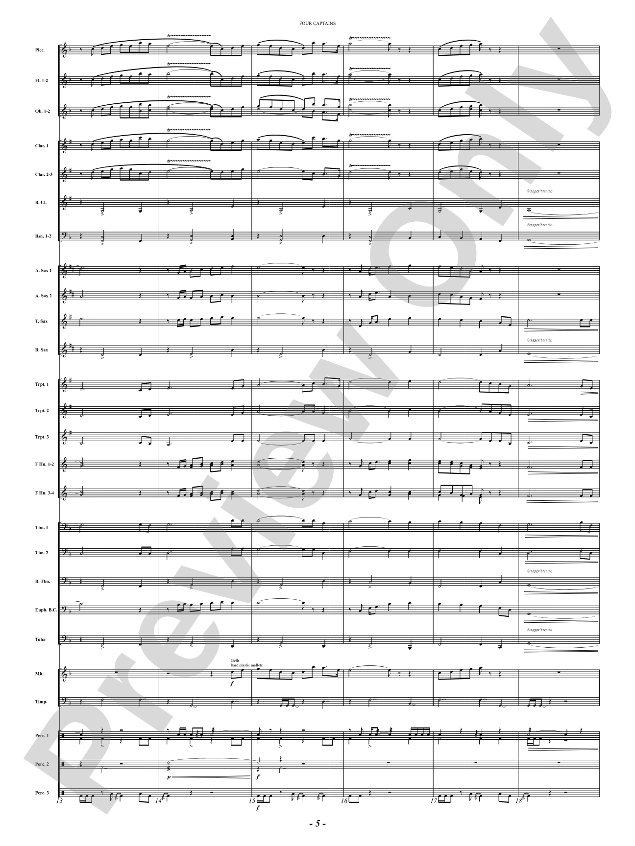 Four Captains (A Pirate Story): Concert Band Conductor Score & Parts