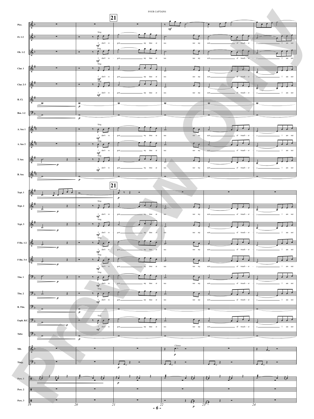 Four Captains (A Pirate Story): Concert Band Conductor Score & Parts