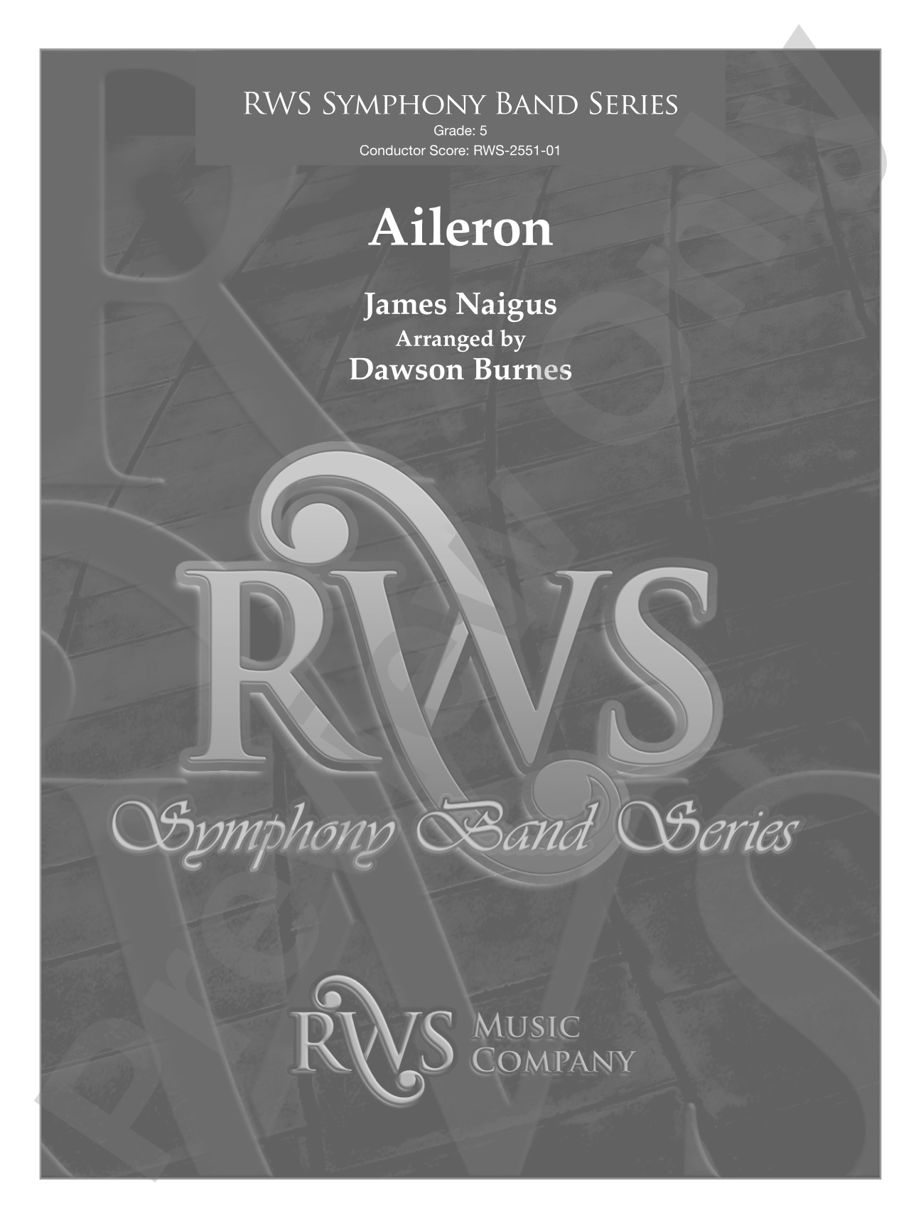 Aileron: Concert Band Conductor Score & Parts
