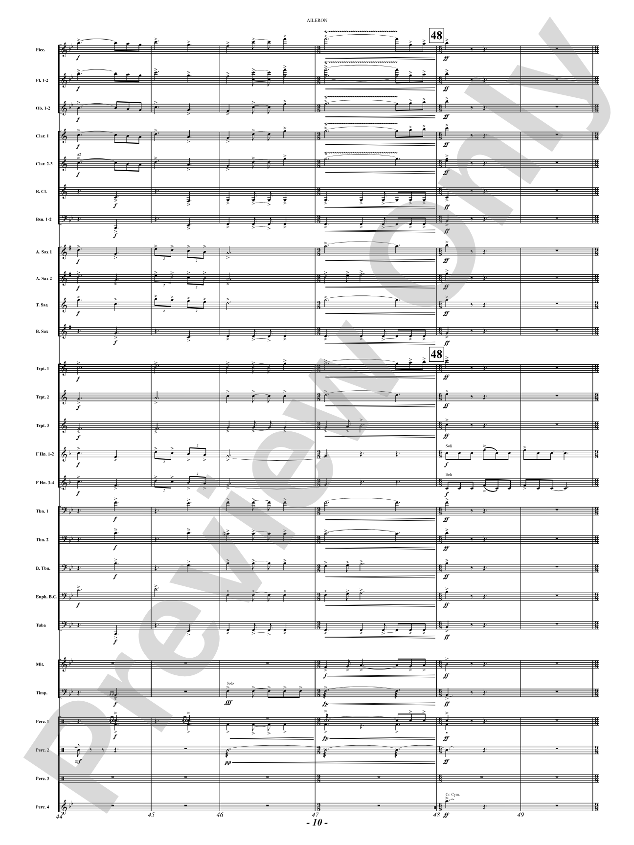 Aileron: Concert Band Conductor Score & Parts