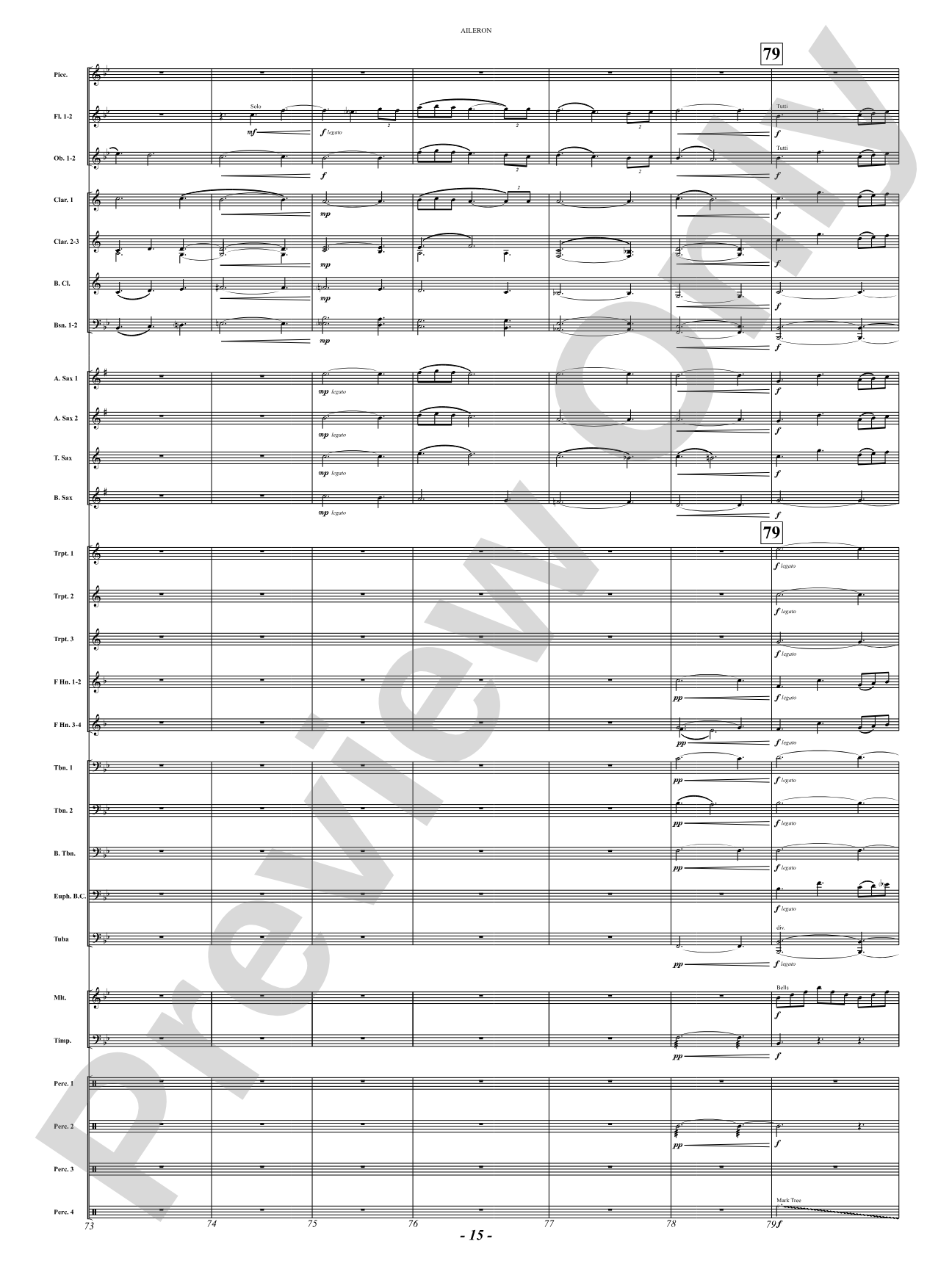 Aileron: Concert Band Conductor Score & Parts