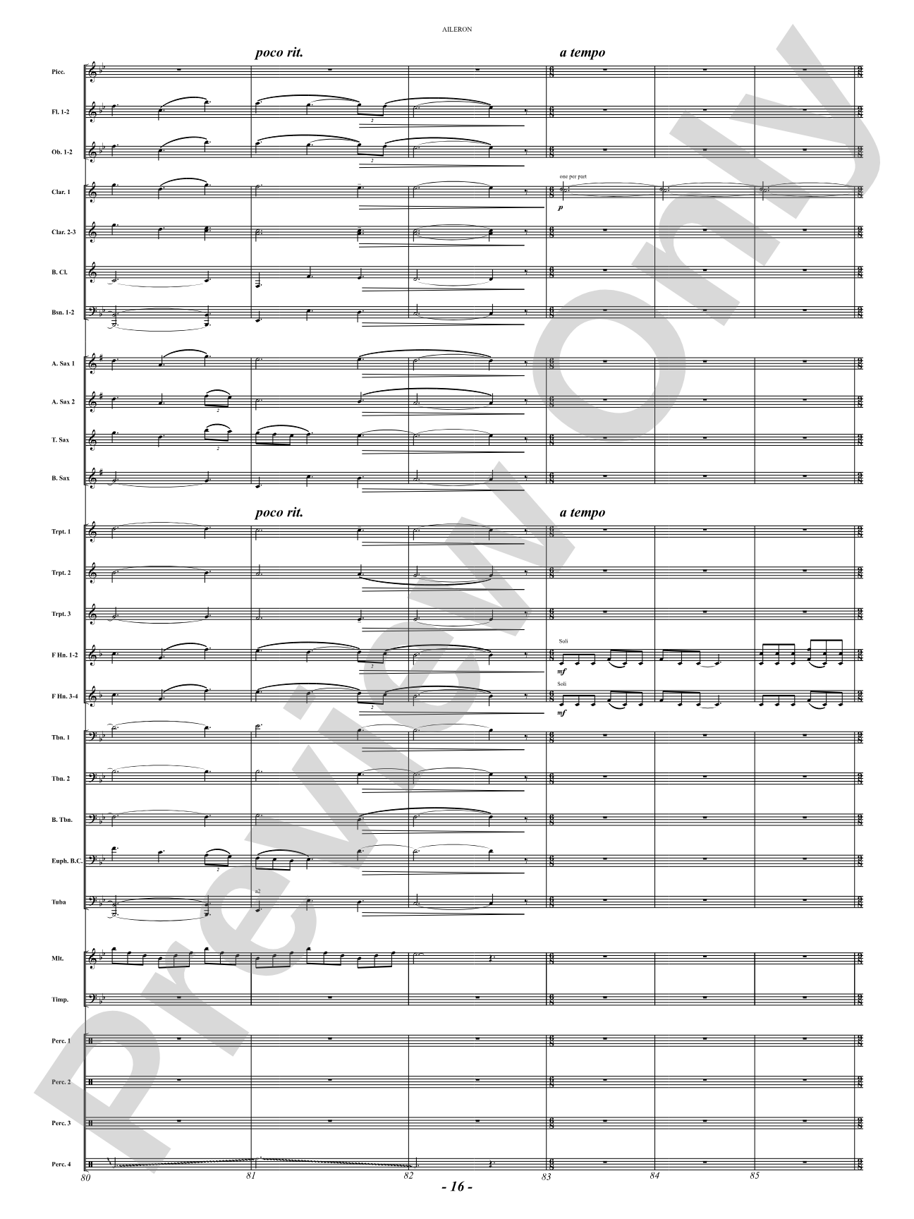 Aileron: Concert Band Conductor Score & Parts
