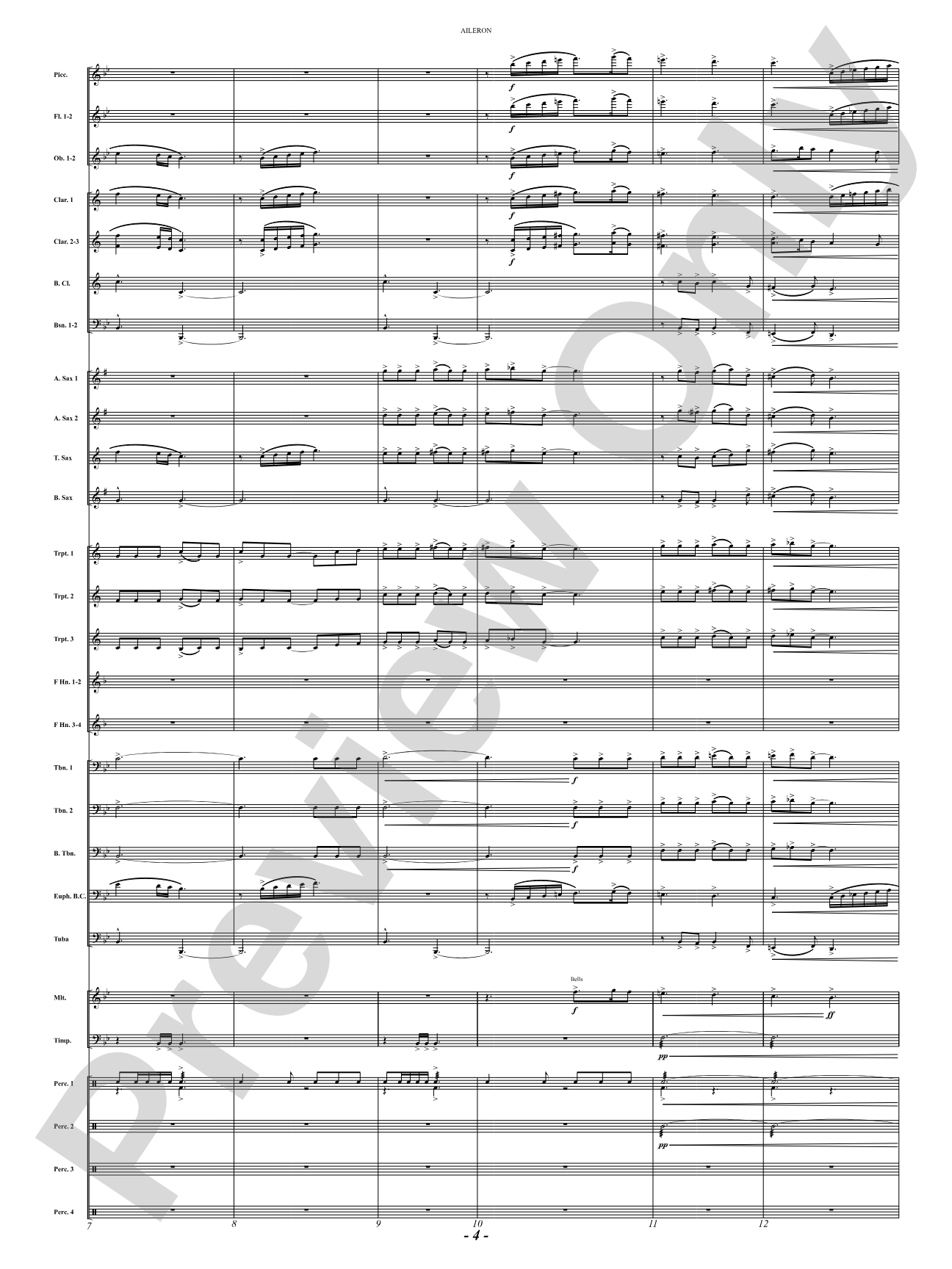 Aileron: Concert Band Conductor Score & Parts