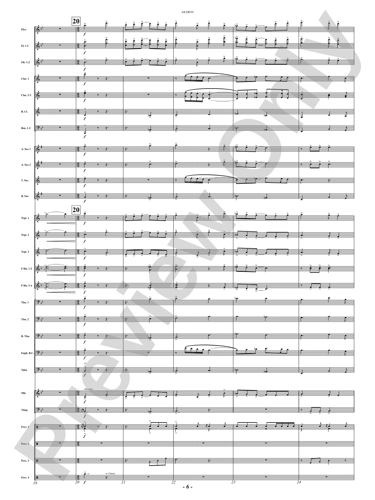 Aileron: Concert Band Conductor Score & Parts