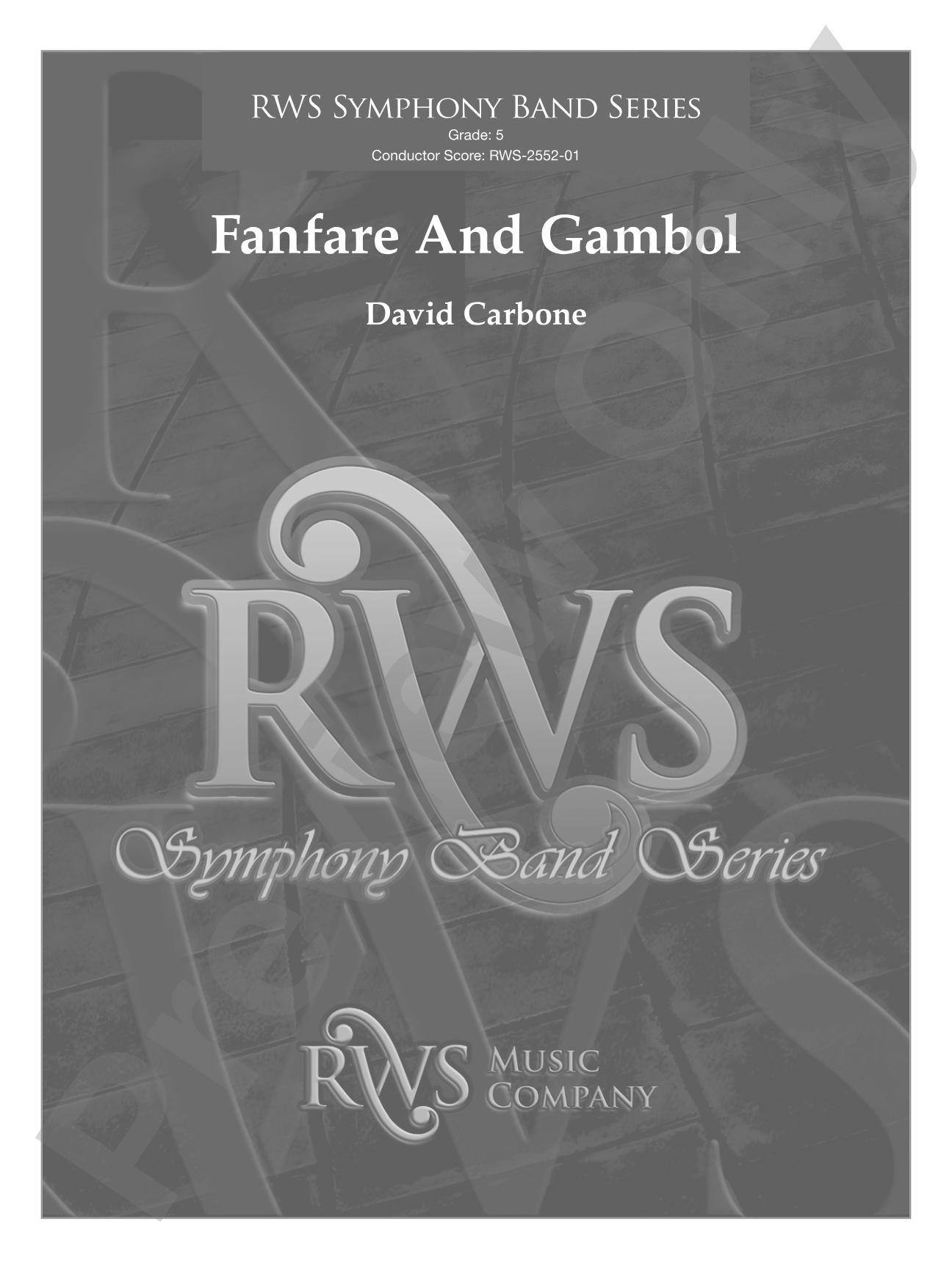 Fanfare And Gambol: Concert Band Conductor Score & Parts