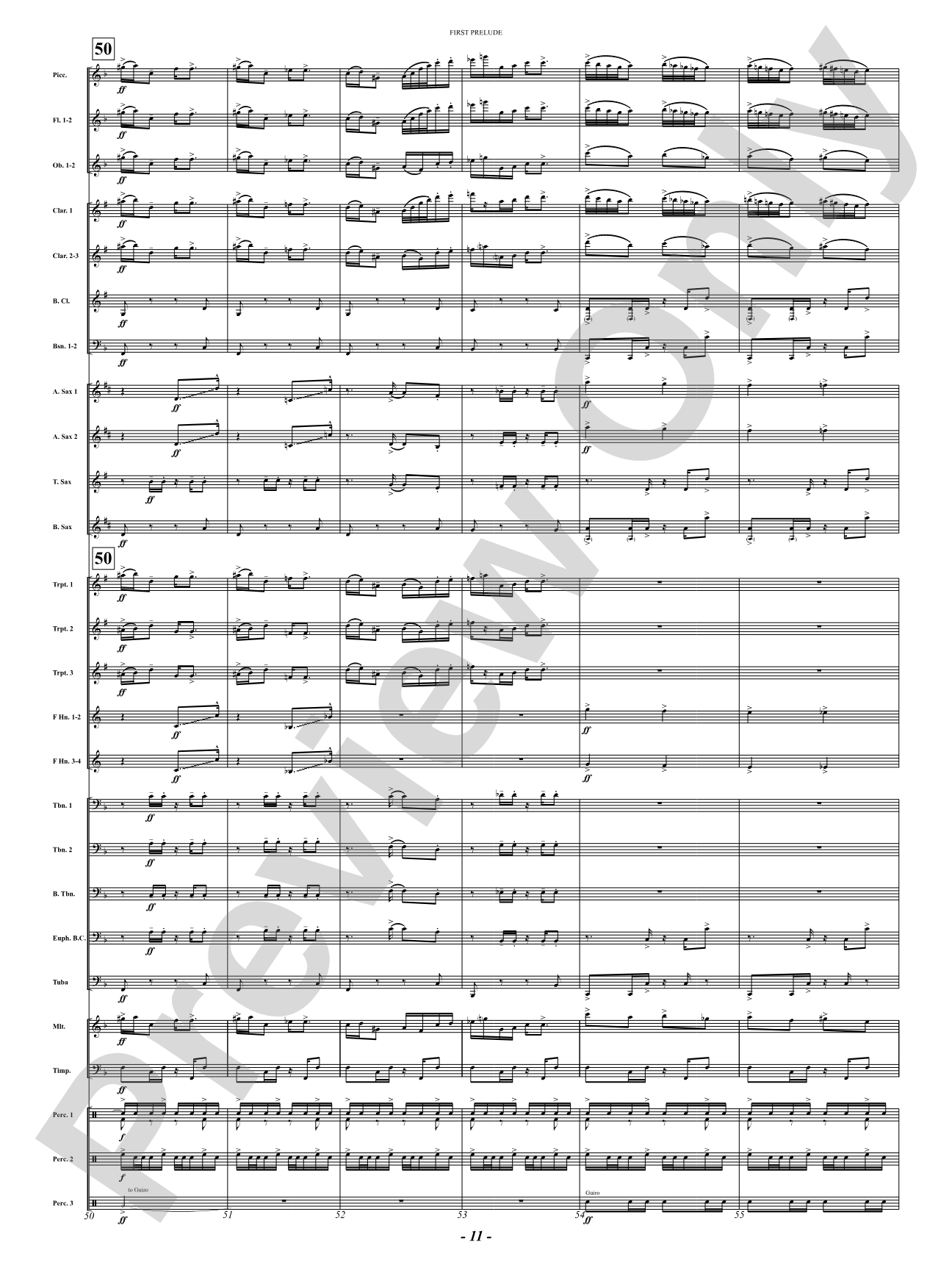 First Prelude: Concert Band Conductor Score & Parts