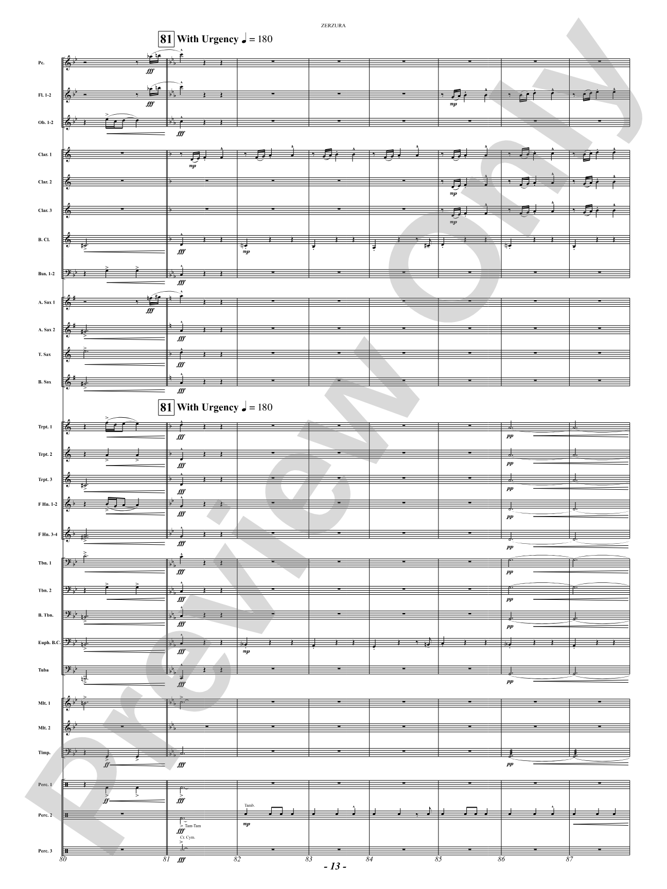 Zerzura (A Treasure Hunter's Tale): Concert Band Conductor Score & Parts