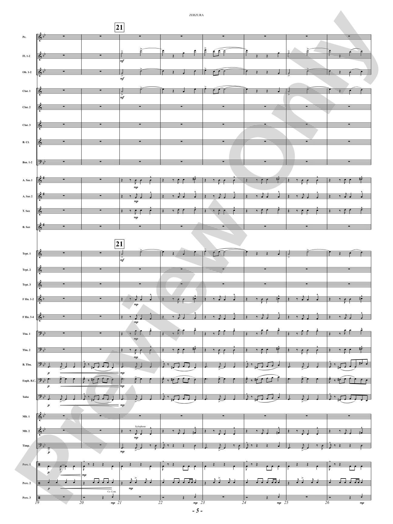 Zerzura (A Treasure Hunter's Tale): Concert Band Conductor Score & Parts