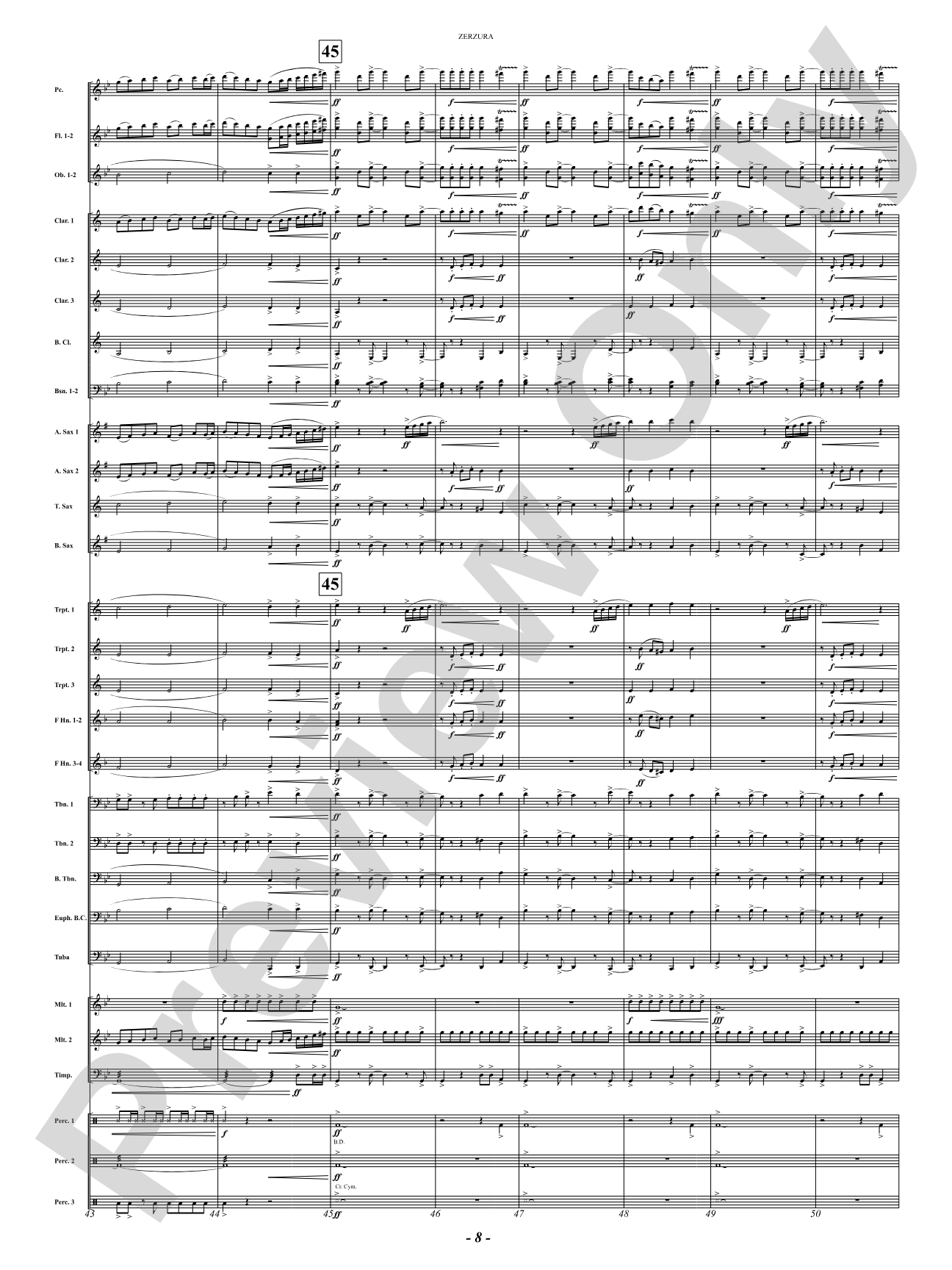 Zerzura (A Treasure Hunter's Tale): Concert Band Conductor Score & Parts