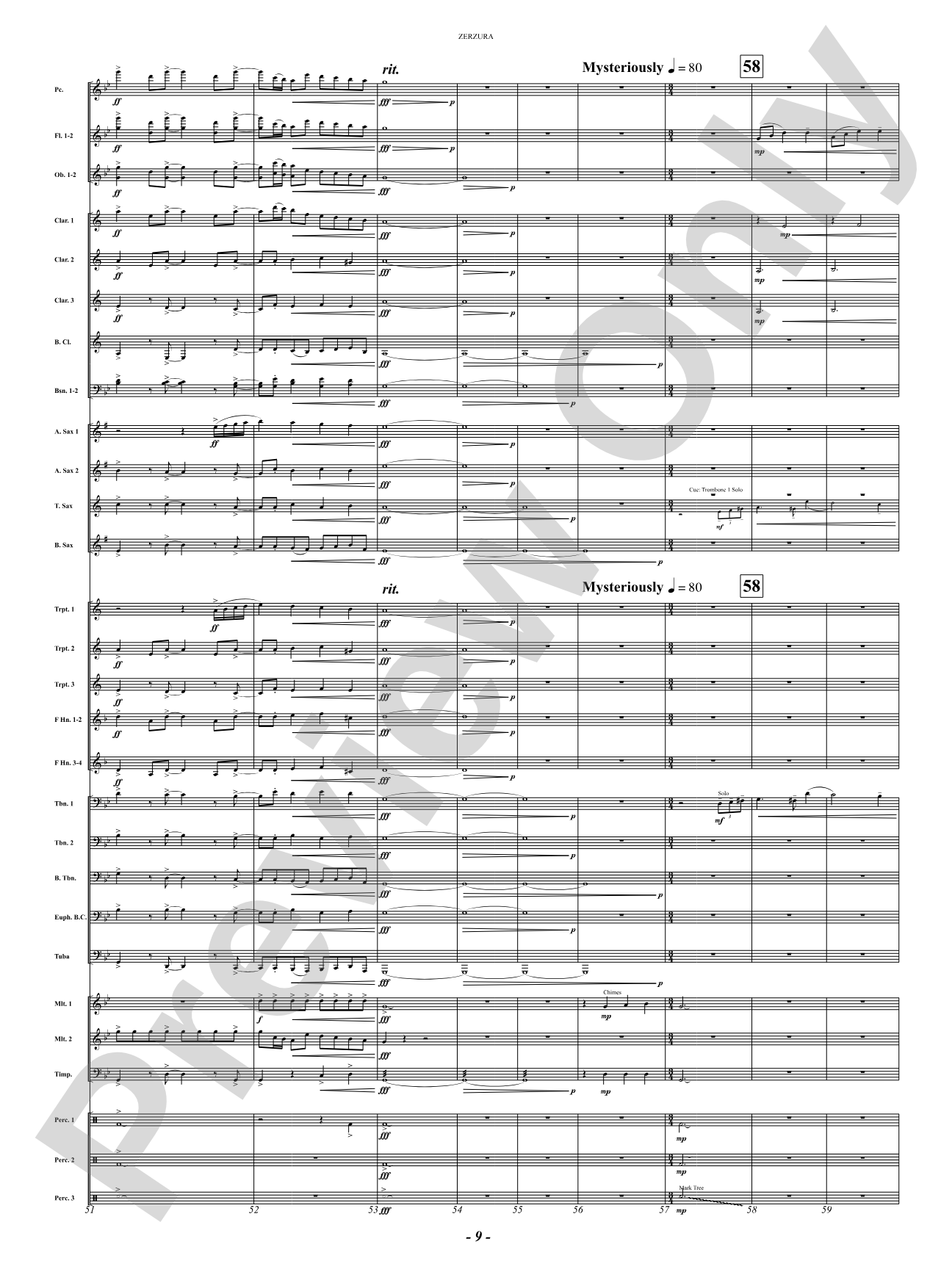 Zerzura (A Treasure Hunter's Tale): Concert Band Conductor Score & Parts