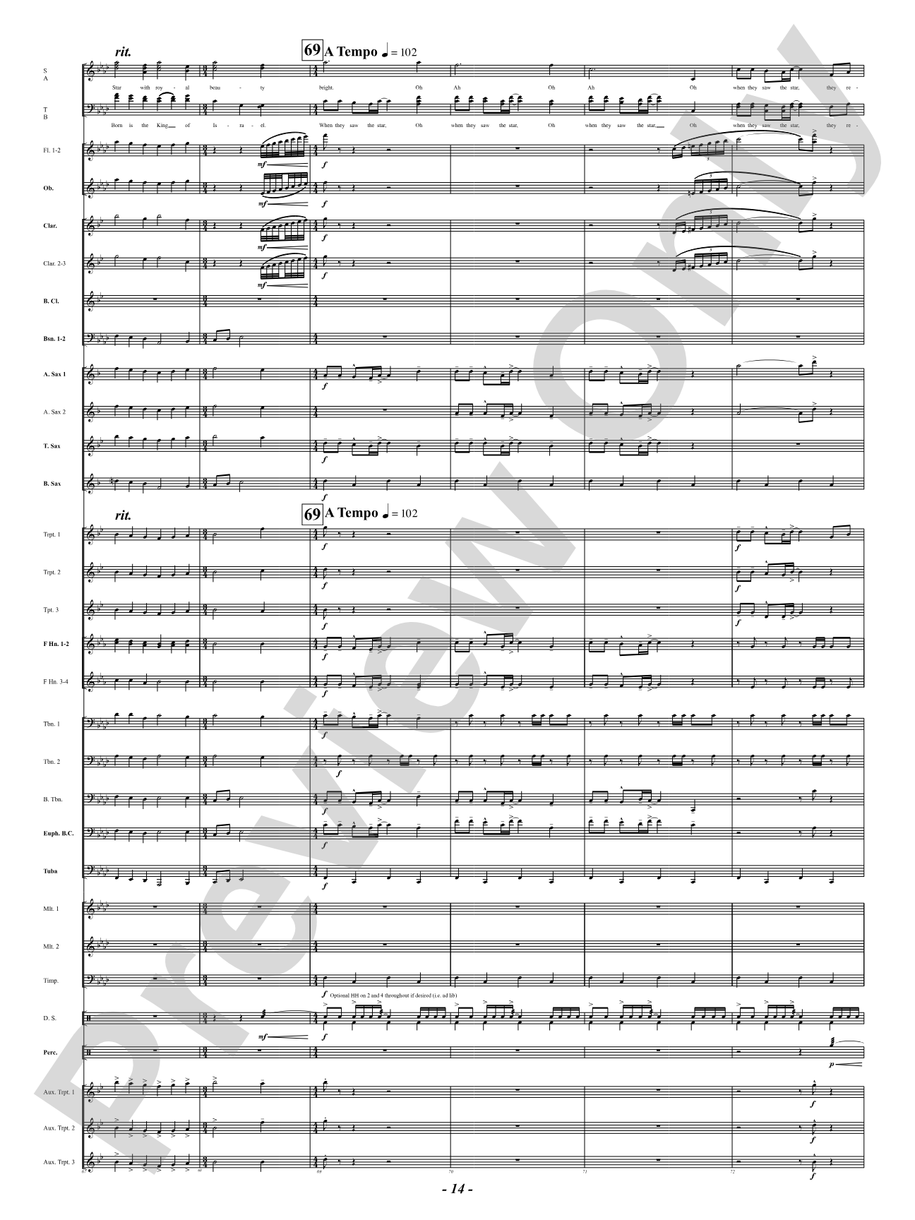 Rejoice With Exceeding Great Joy (for Concert Band and Choir): Concert Band Conductor Score & Parts