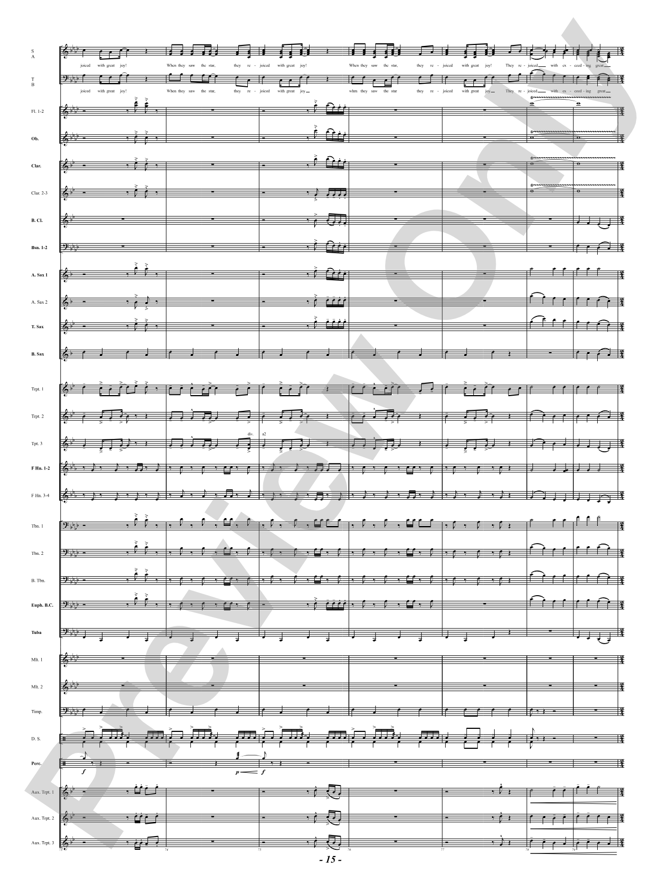 Rejoice With Exceeding Great Joy (for Concert Band and Choir): Concert Band Conductor Score & Parts
